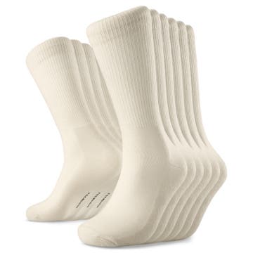 DryFeel | Опаковка от 6 чифта памучни чорапи за тенис в антично бяло DryFeel | Опаковка от 6 чифта памучни чорапи за тенис в антично бяло
