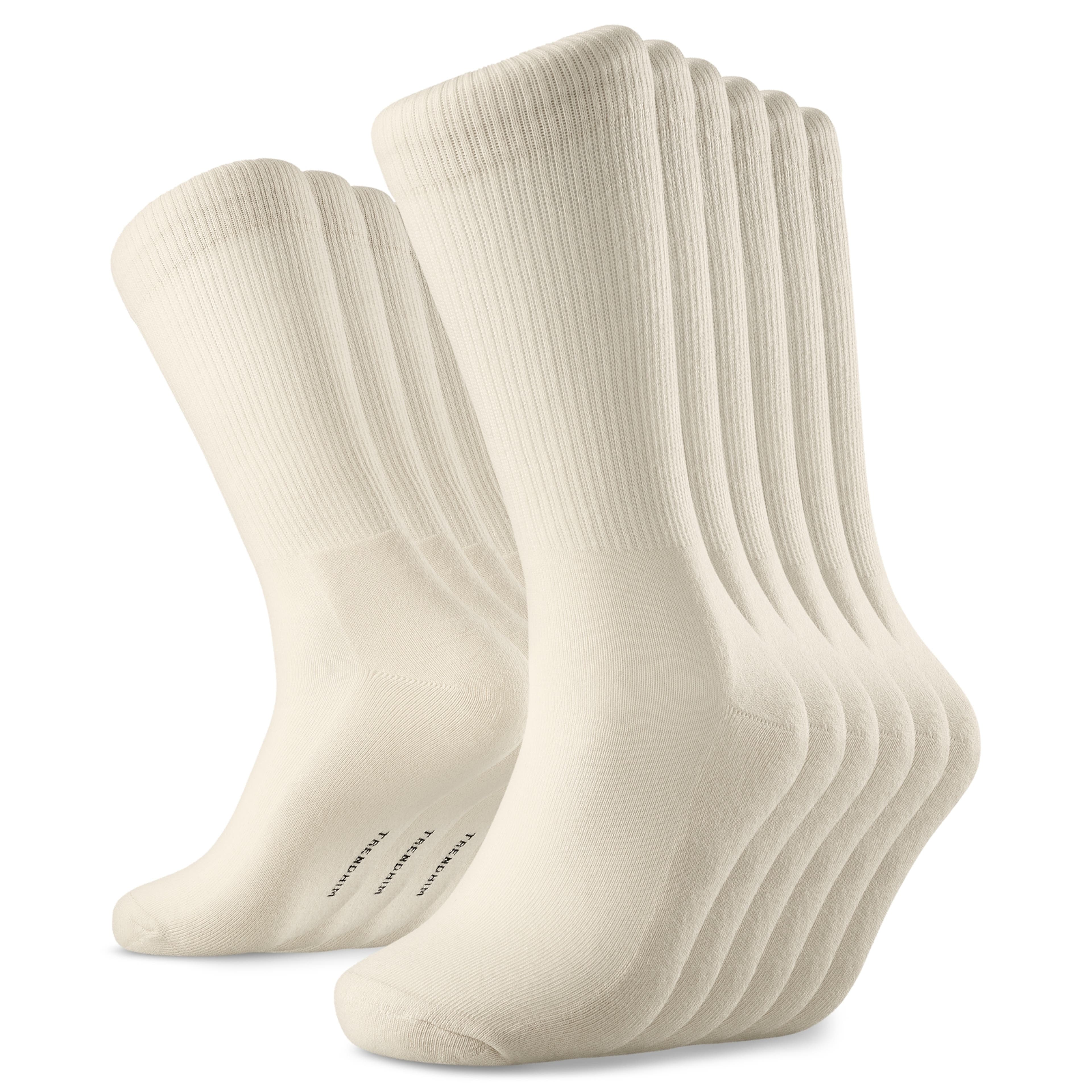 DryFeel | Опаковка от 6 чифта памучни чорапи за тенис в антично бяло DryFeel | Опаковка от 6 чифта памучни чорапи за тенис в антично бяло