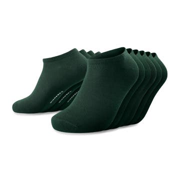 FreeFeel | Set van 6 paar olijfgroene bamboe enkelsokken FreeFeel | Set van 6 paar olijfgroene bamboe enkelsokken