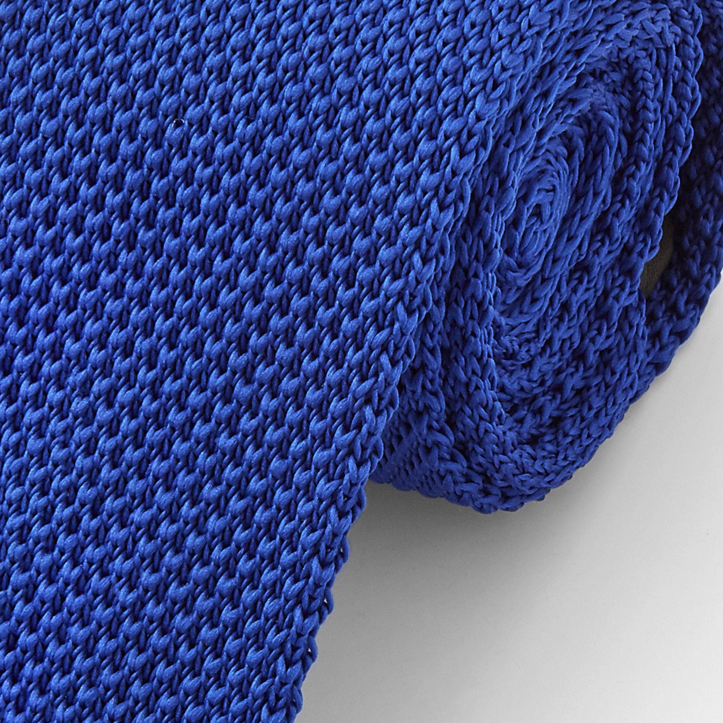 Kungsblå Stickad Slips - 2