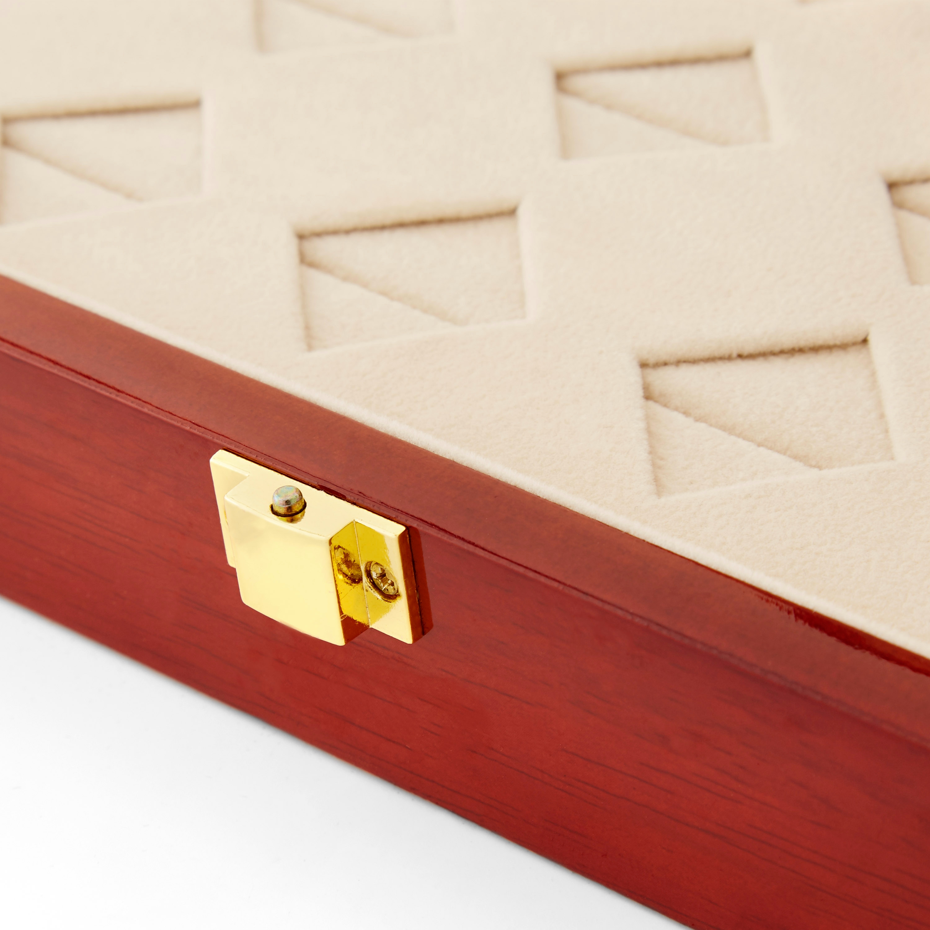 Caja de madera burdeos para gemelos - 4