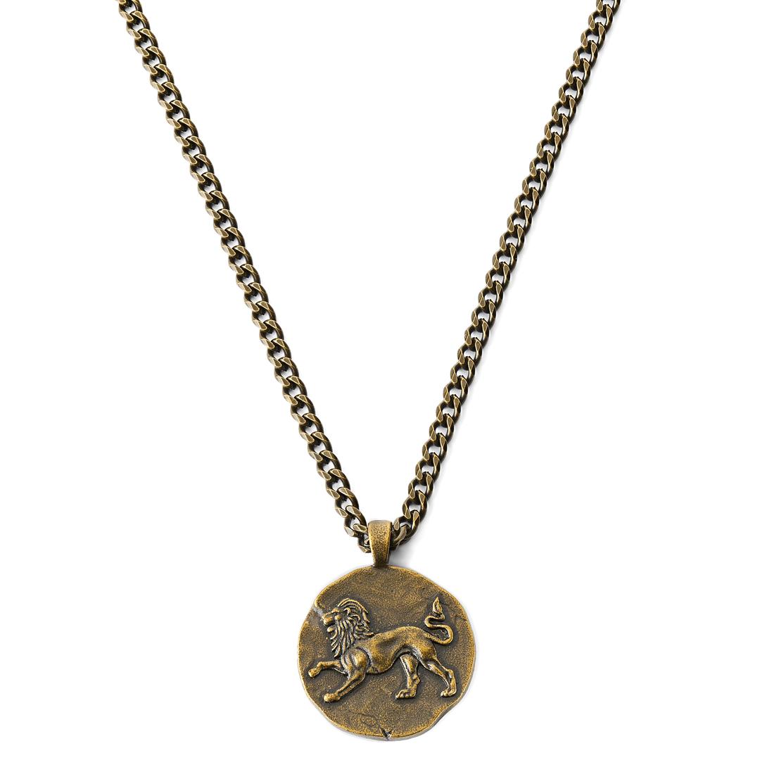 Collana con ciondolo a forma di leone Haile Selassie in Collana con ciondolo a forma di leone Haile Selassie in