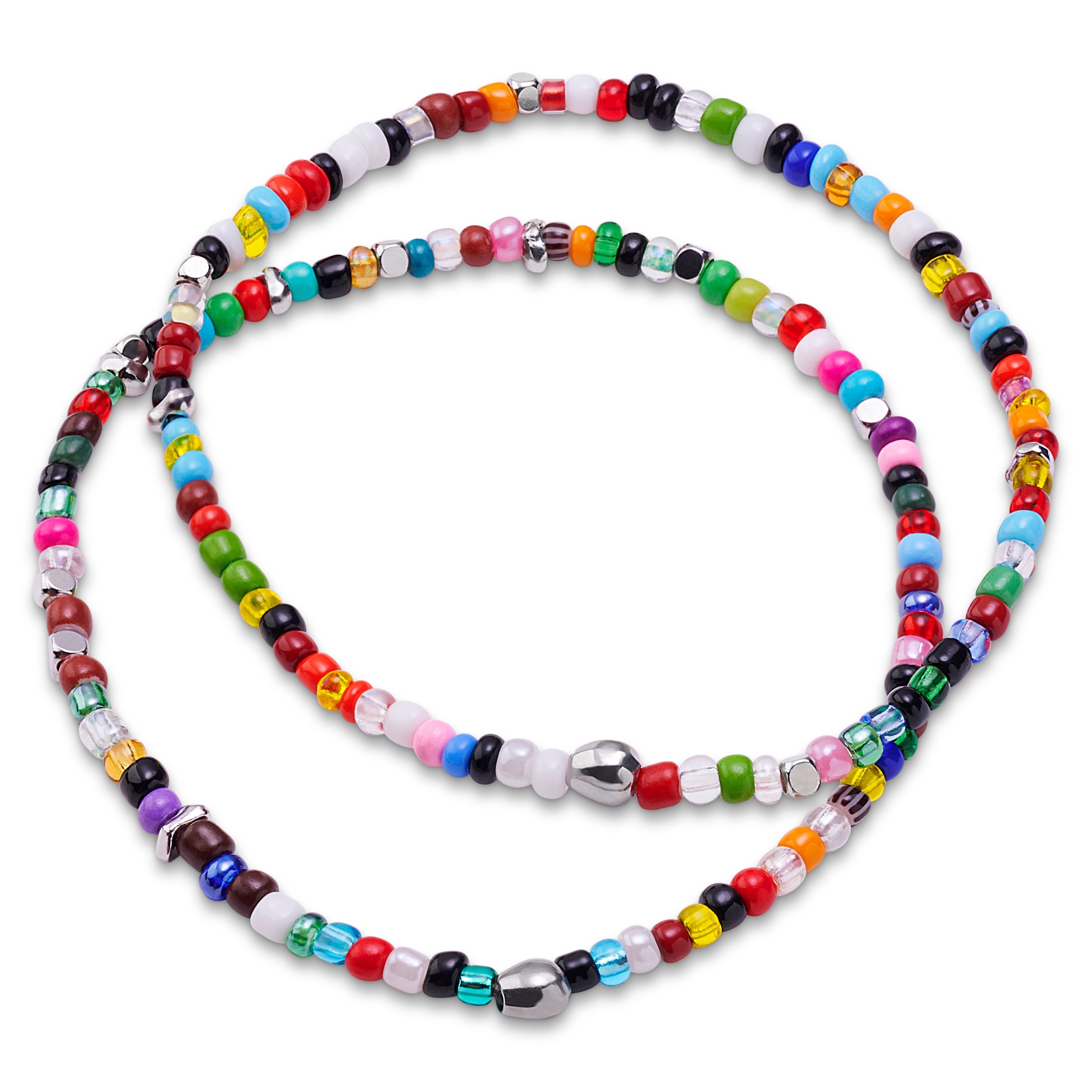 Amalfi | Pulseira de Contas em Vidro Multicolorido Cores Claras - 3