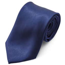 Gravata Azul Marinho Brilhante de 8 cm Basic