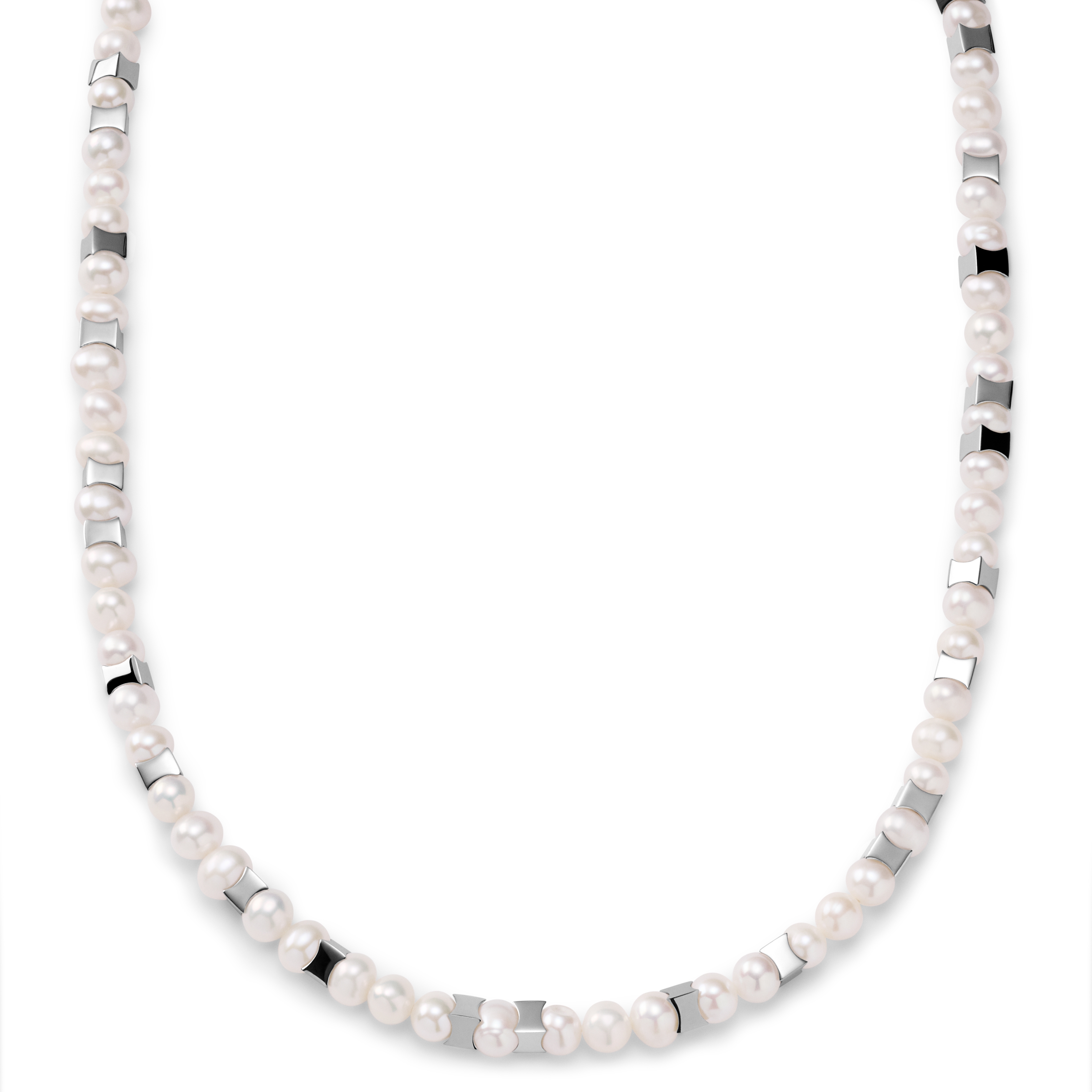 White on sale bead necklace