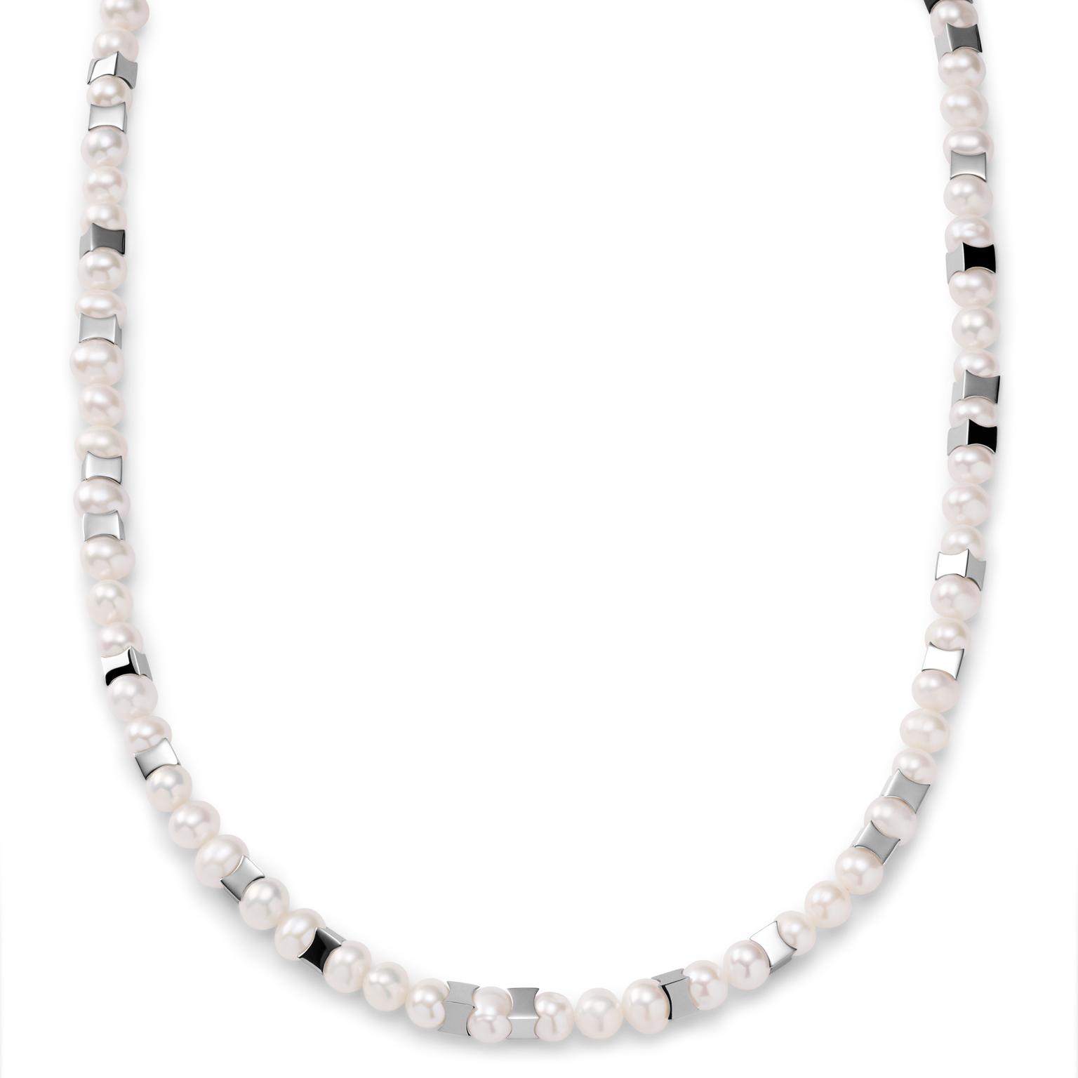 Ocata | Silver-tone Stainless Steel & Pearl Necklace Ocata | Silver-tone Stainless Steel & Pearl Necklace