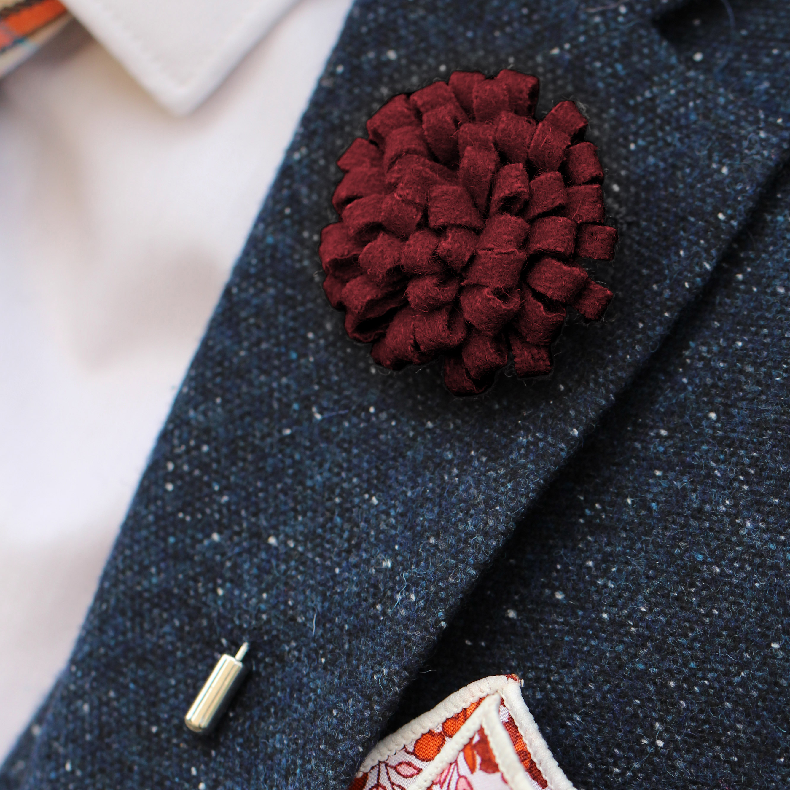 Kreativ Bordeaux Reversnål - 3