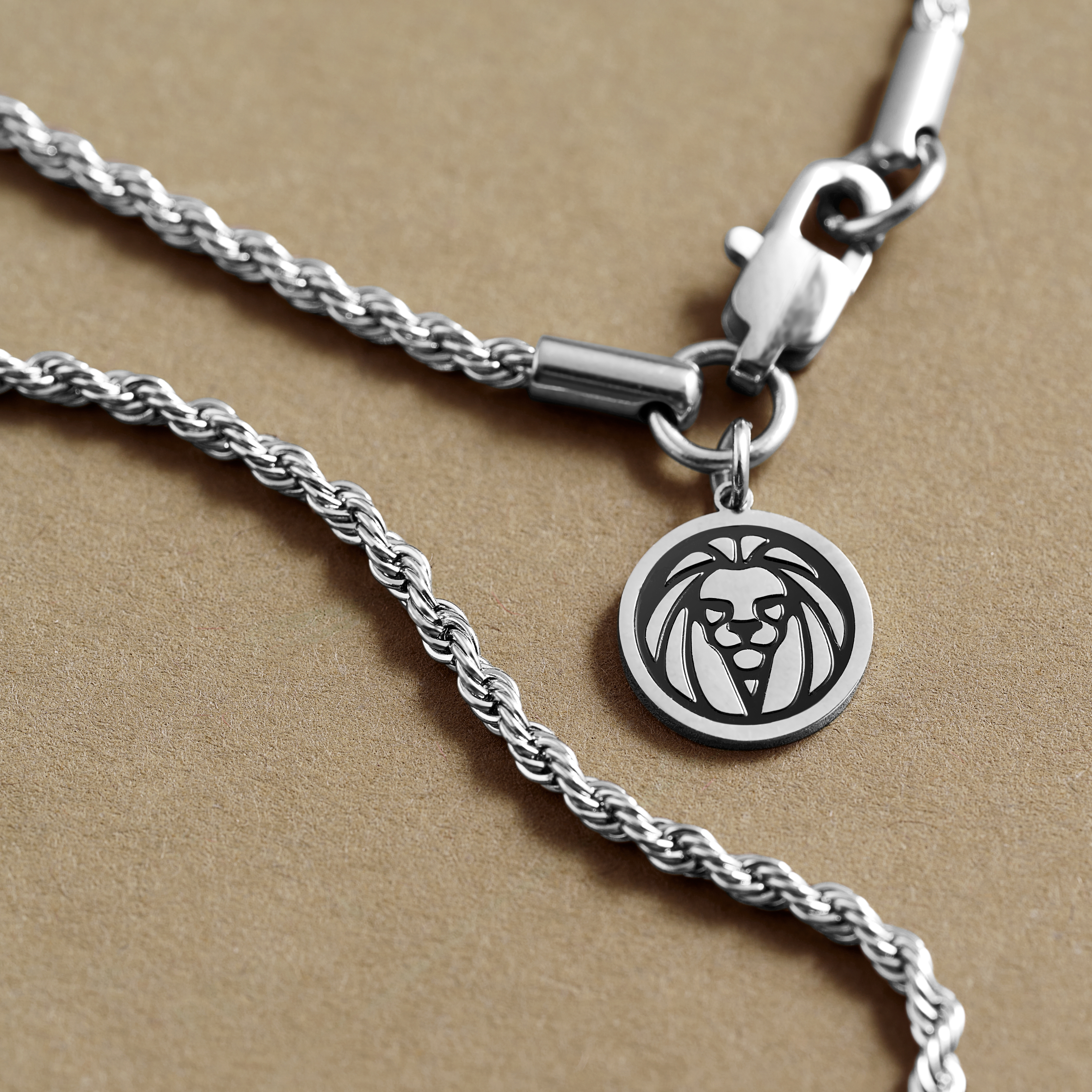 Small | 2 mm Silver-tone Rope Chain Bracelet & Necklace Gift Box - 4