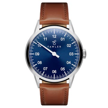 Paz | Jednoručičkové hodinky z nehrdzavejúcej ocele v modrej farbe