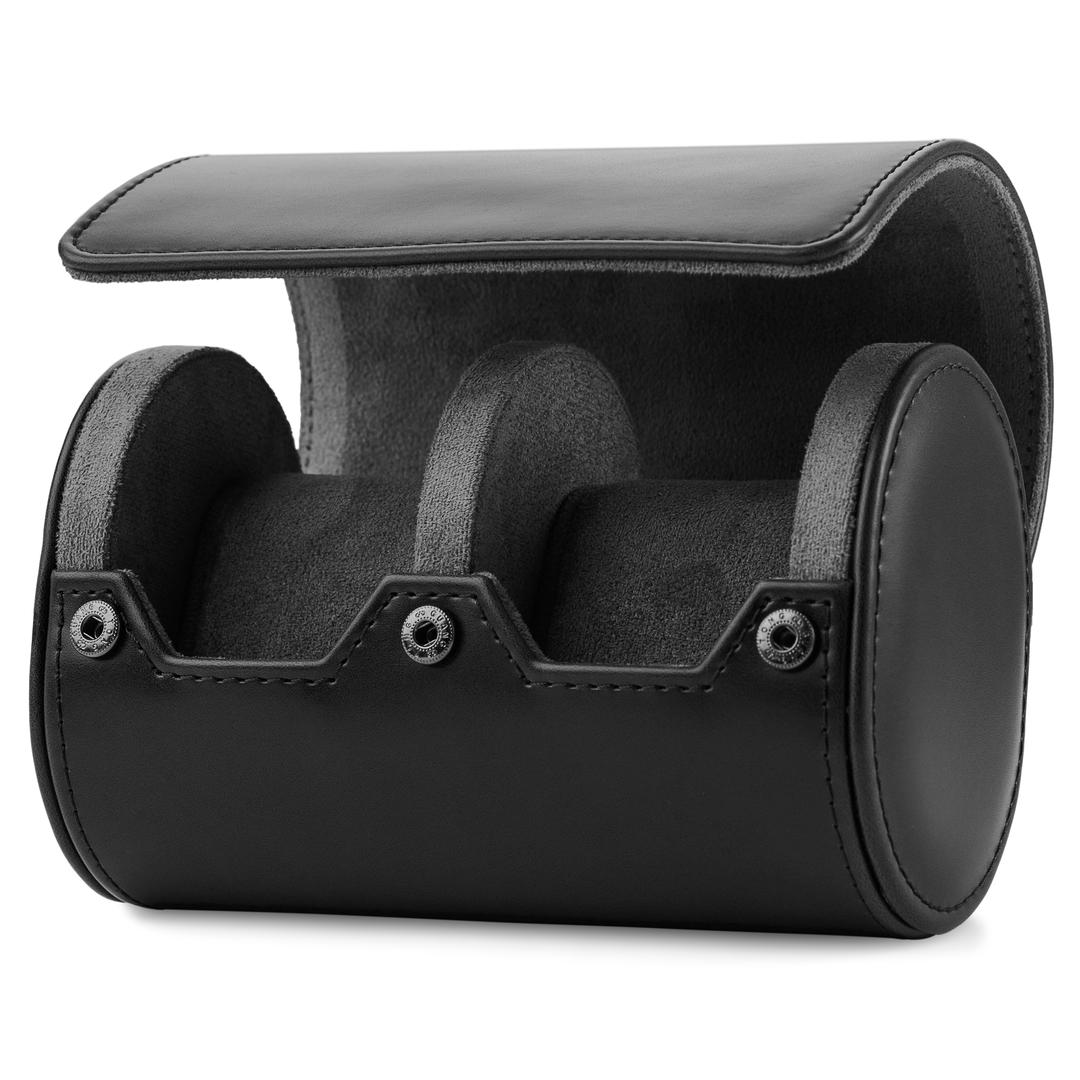Black Vintage Leather Double Watch Roll | In stock! | Trendhim