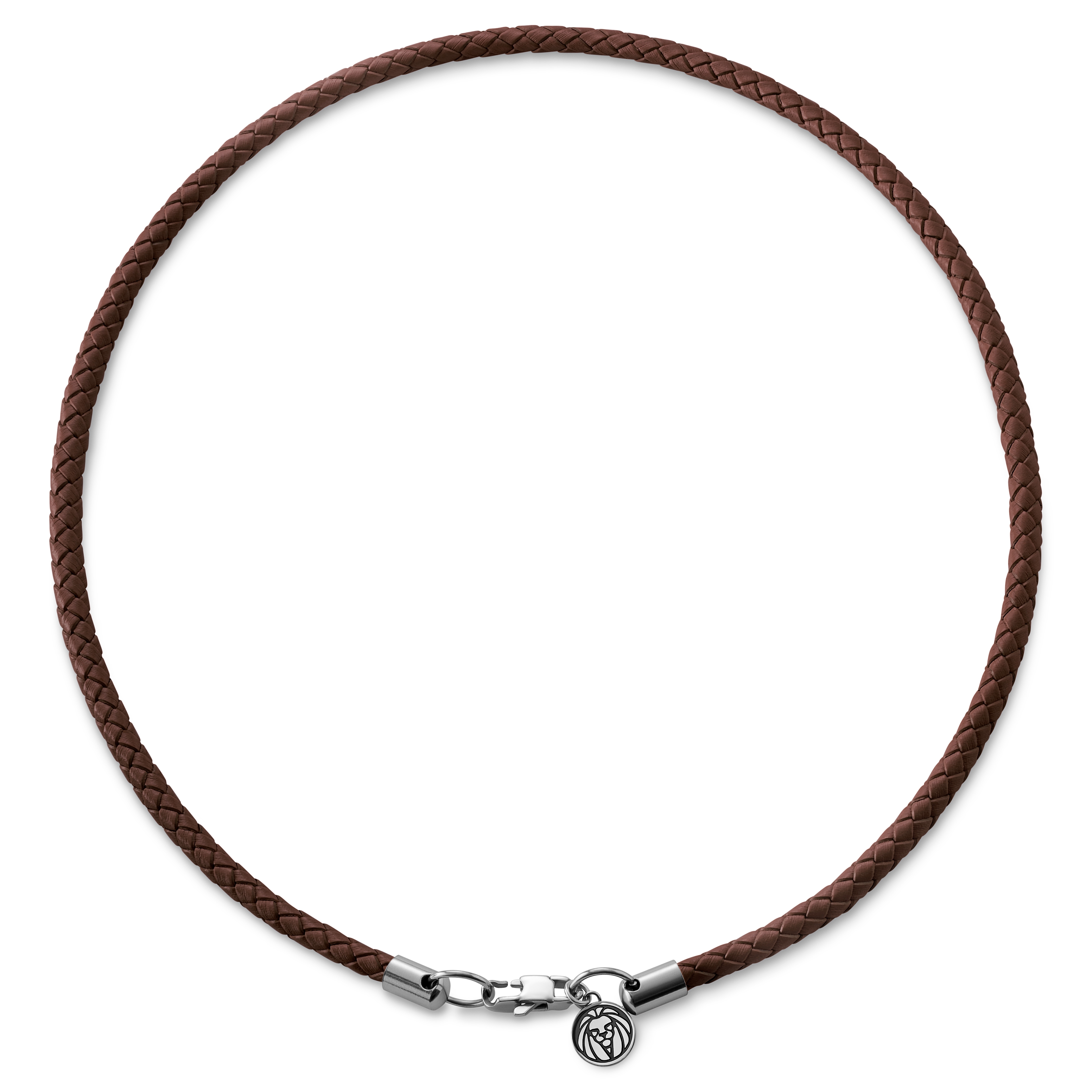 Tenvis | 5 mm Brown Leather Necklace - 5