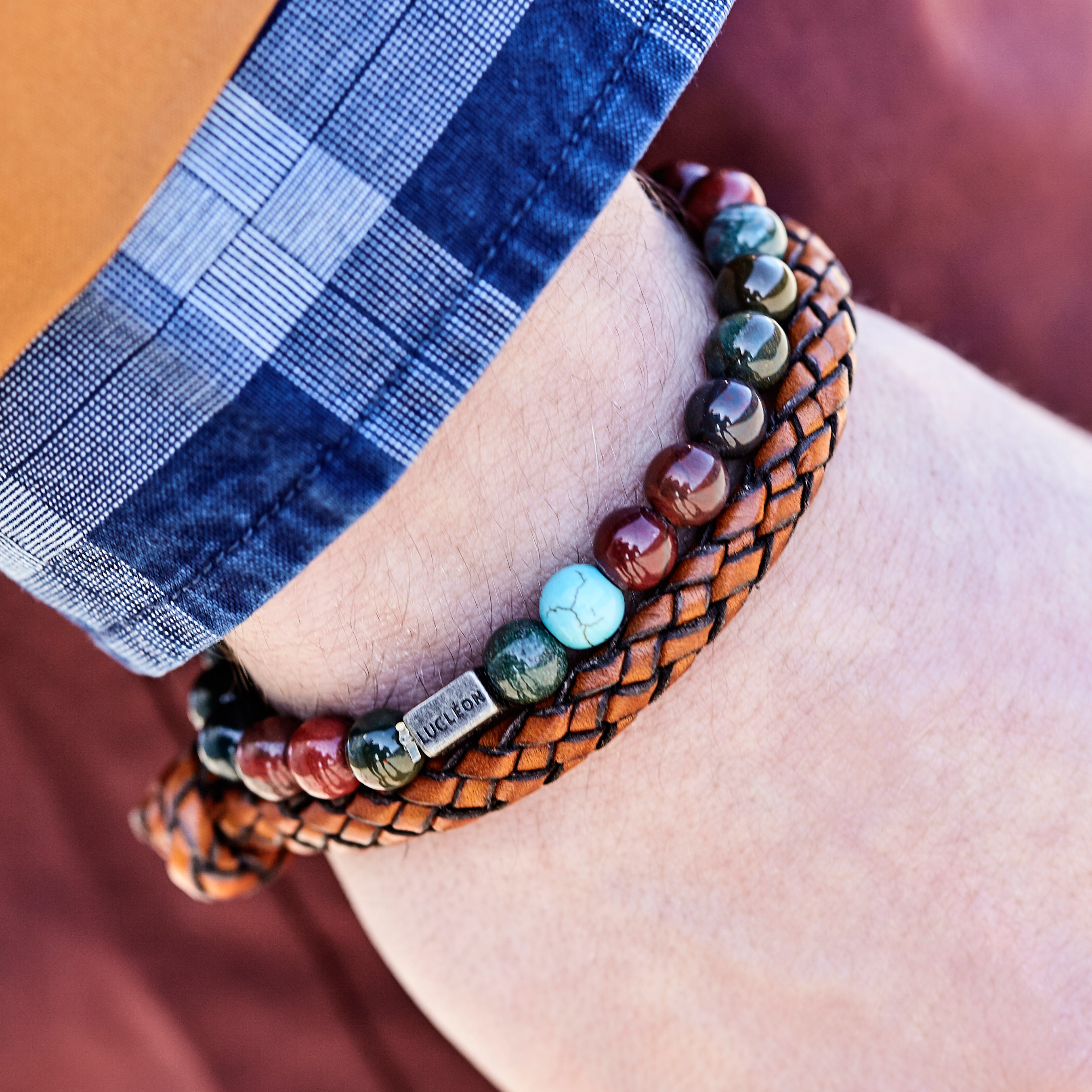 Multicolor Natural Stone Bead Bracelet - 3