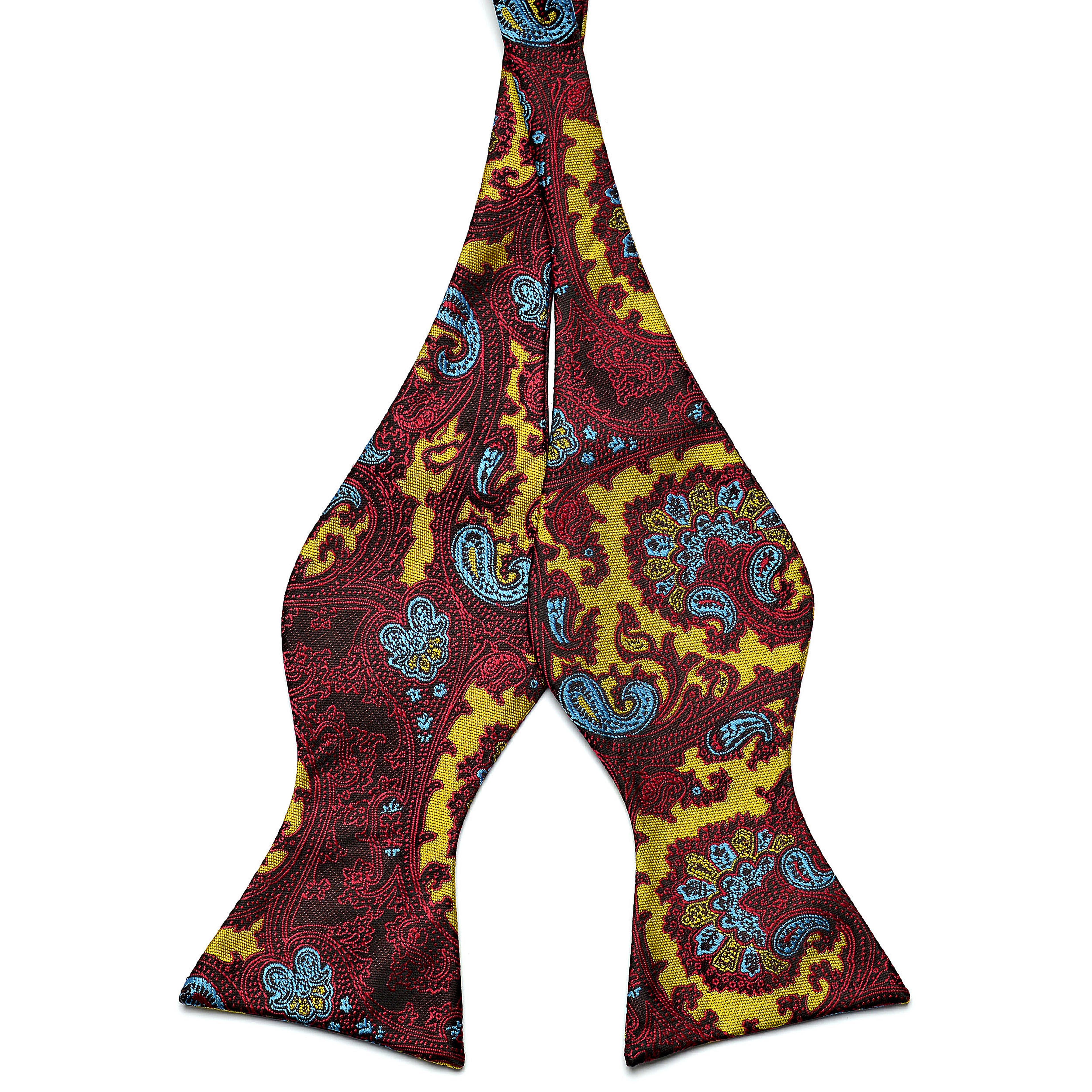 Bordeaux Patterned Silk Self-Tie Bow Tie
