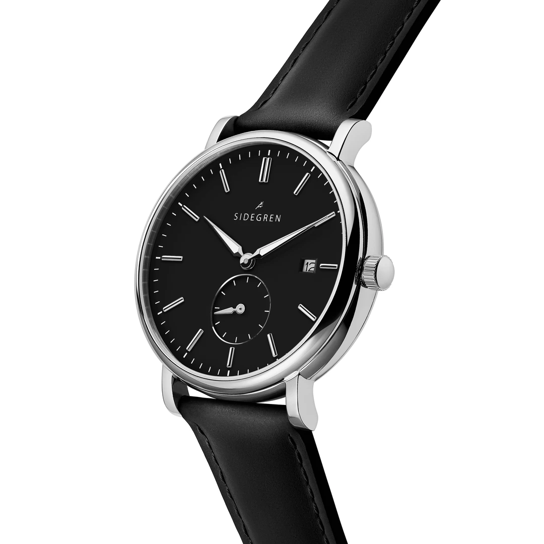 Eric | Blauw en Zilverkleurig Roestvrijstalen Horloge met Dag en Datum Eric | Blauw en Zilverkleurig Roestvrijstalen Horloge met Dag en Datum