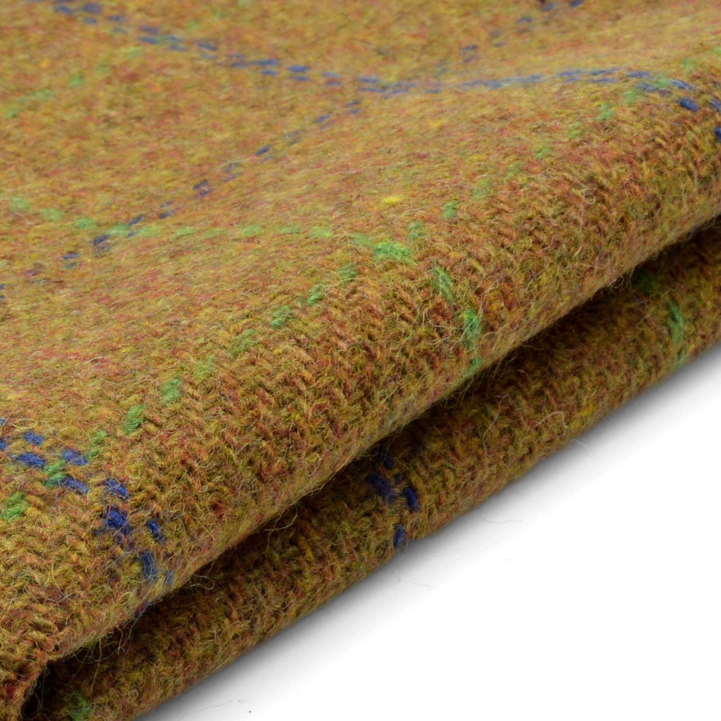 Brown Checkered Handmade Wool Pocket Square - 2