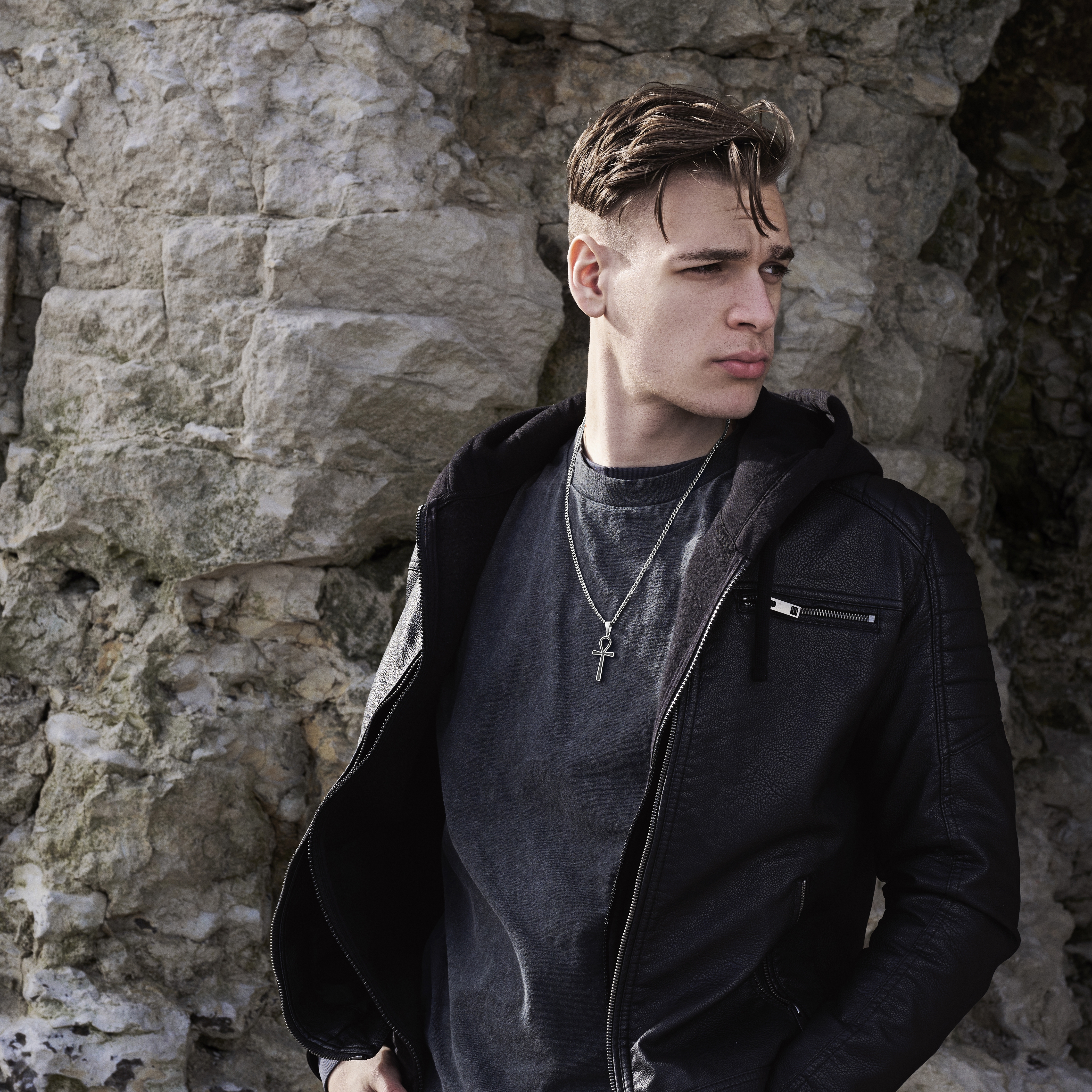 Steel Necklace with Ankh Pendant - 4