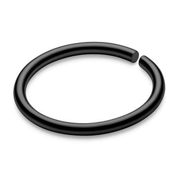 8 mm Seamless Black Surgical Steel Piercing Ring