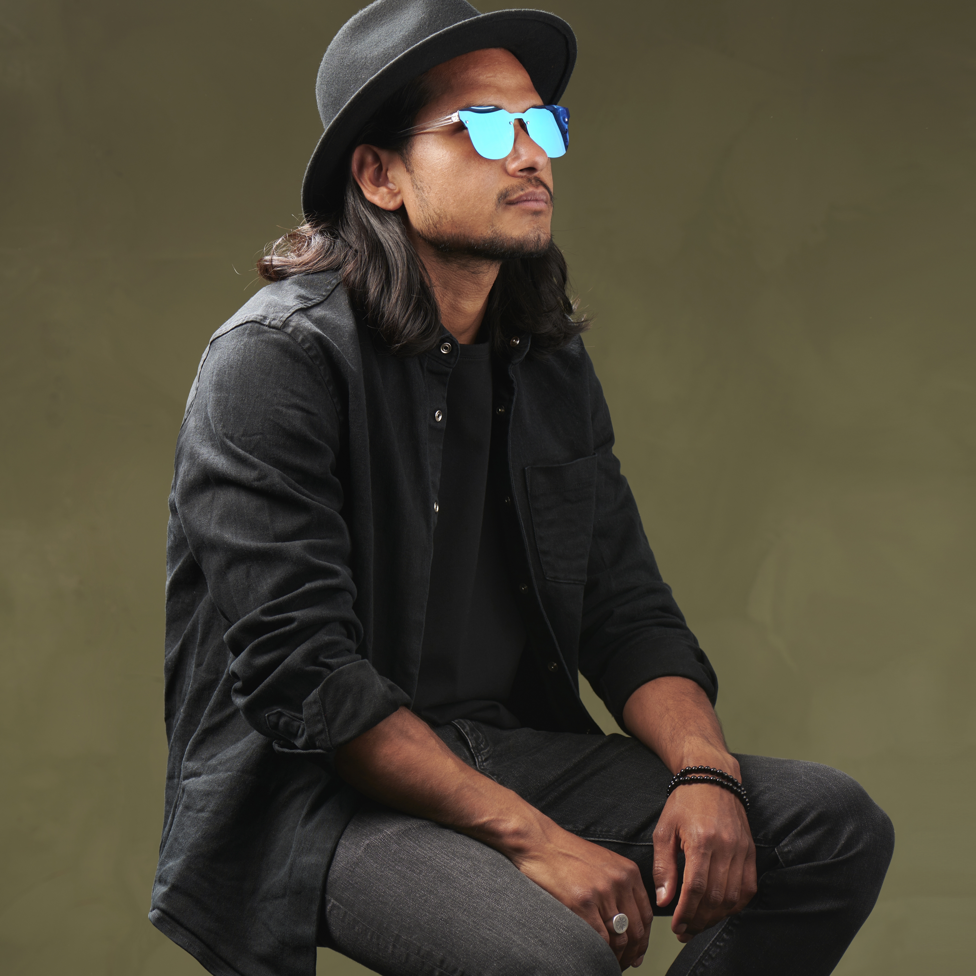 Solglasögon med Isblå Spegelglas - 5