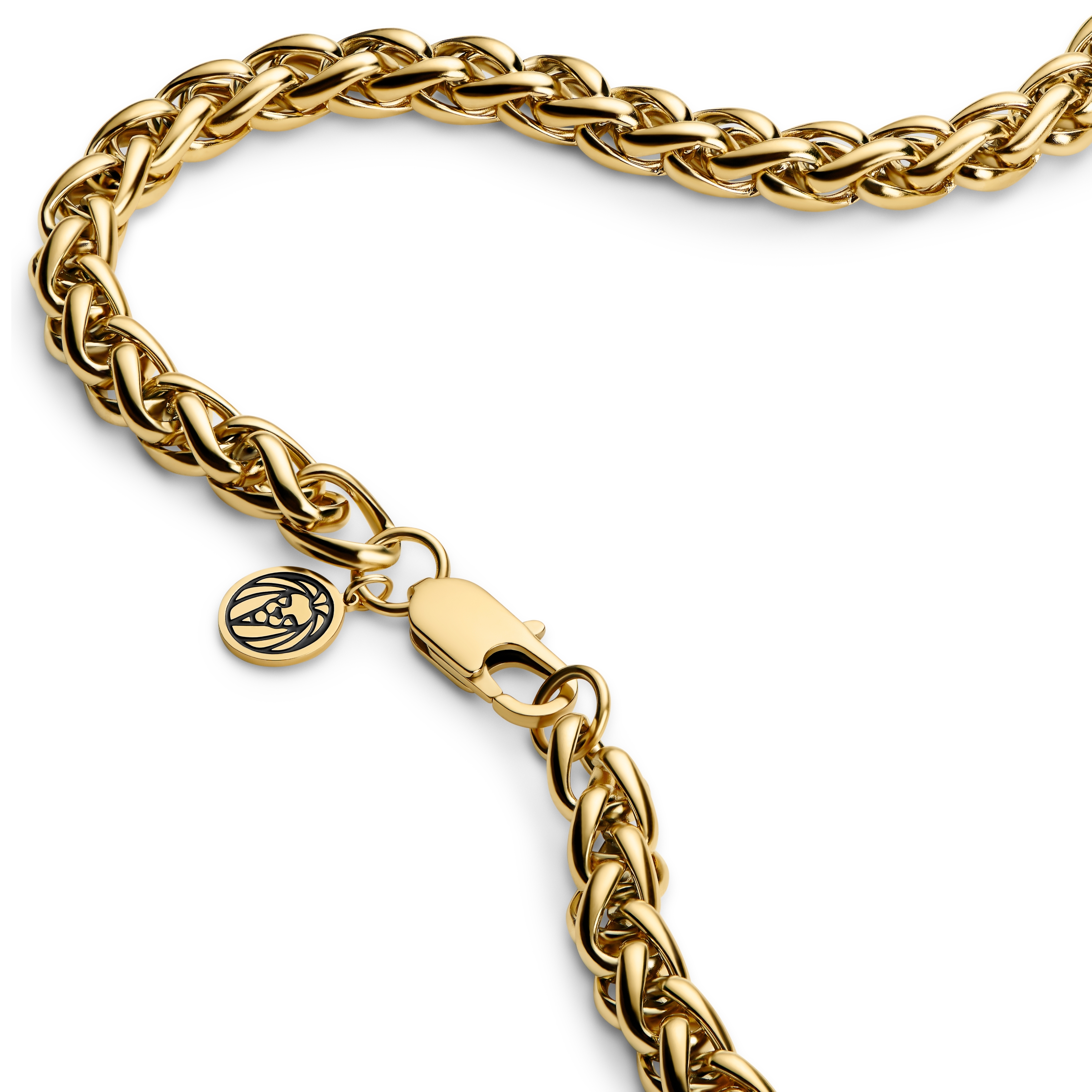 Essentials | 8 mm Gold-Tone Wheat Chain Necklace - 3