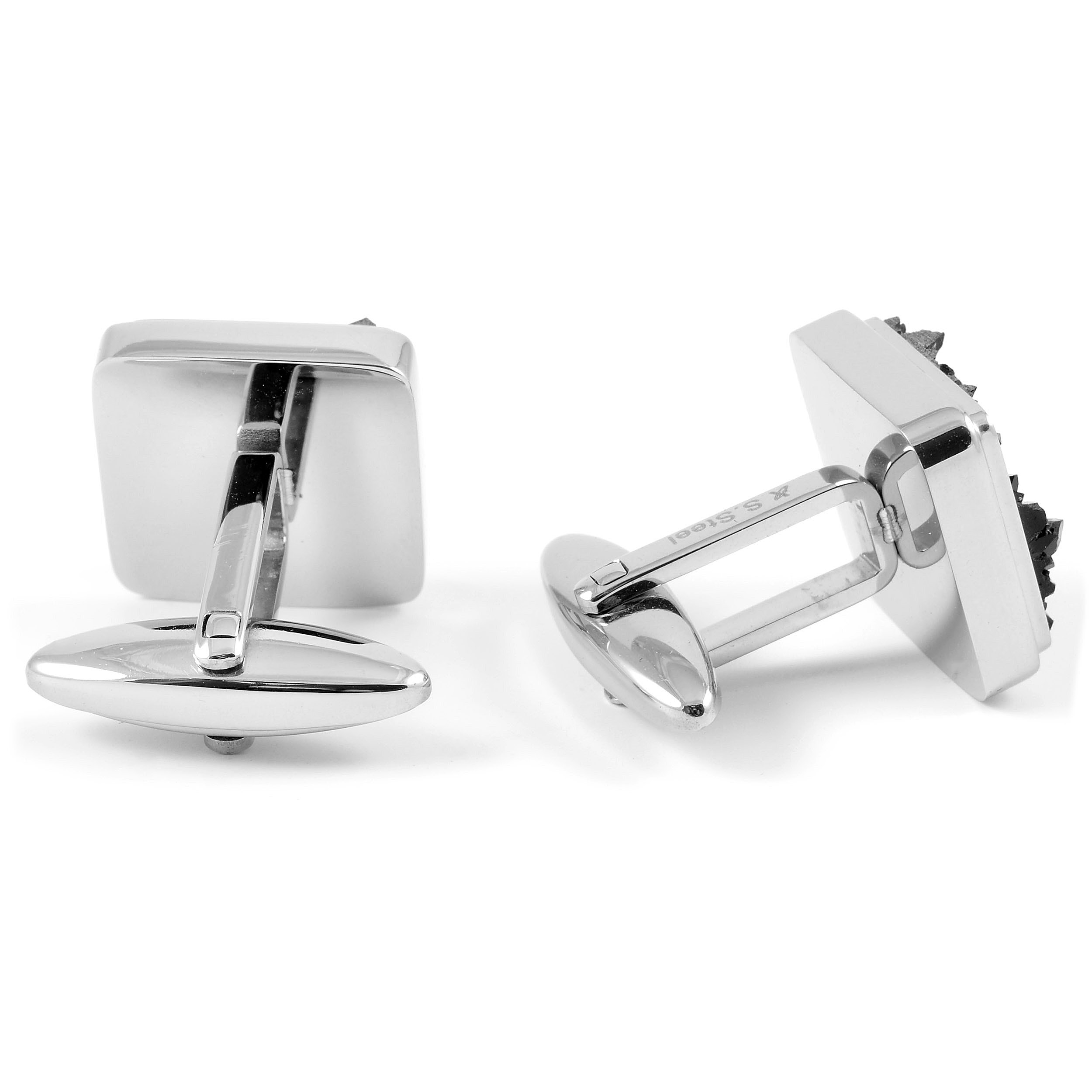 Zwarte Glimmende Manchetknopen - 3