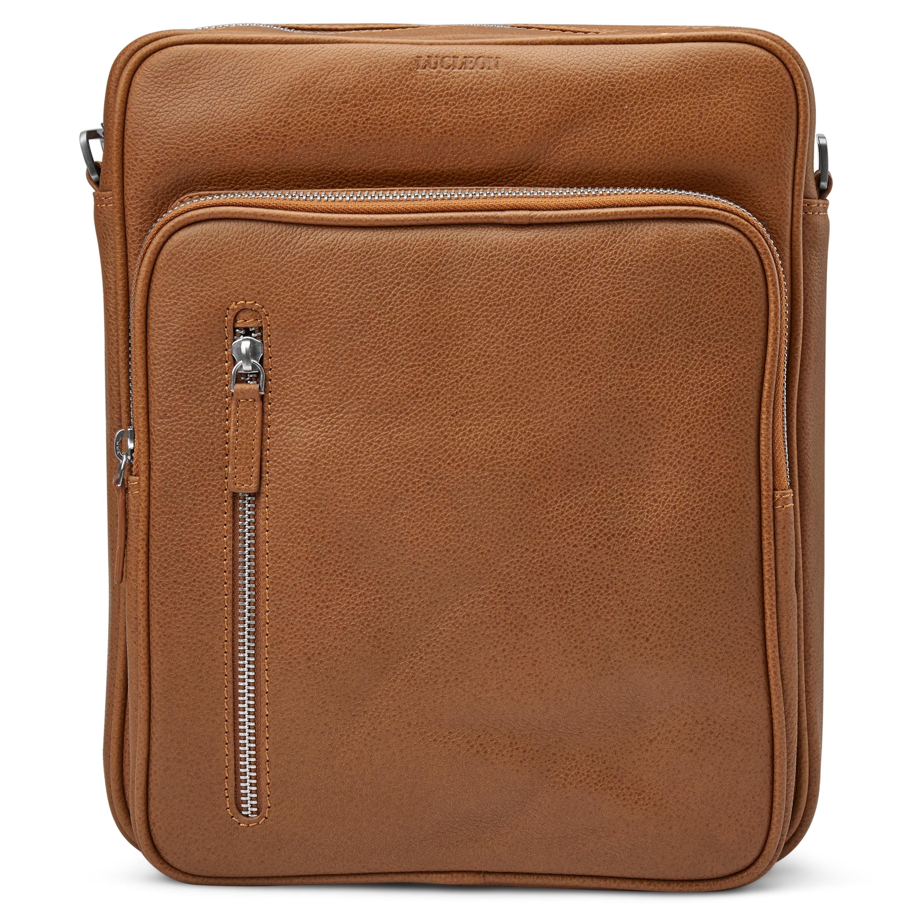 Tan Leather Reporter Bag - 3