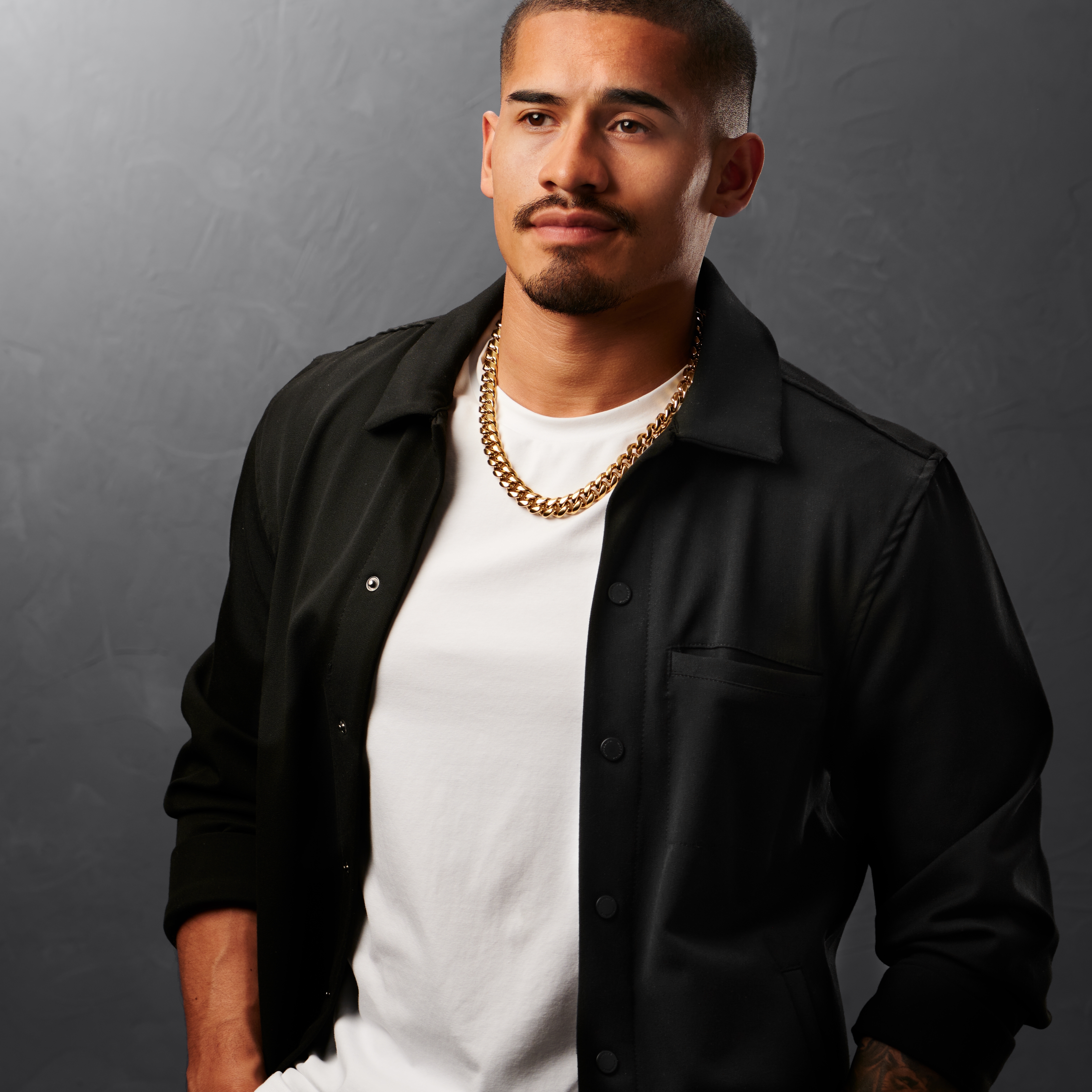 12mm Gold-Tone Steel Chain Necklace - 4