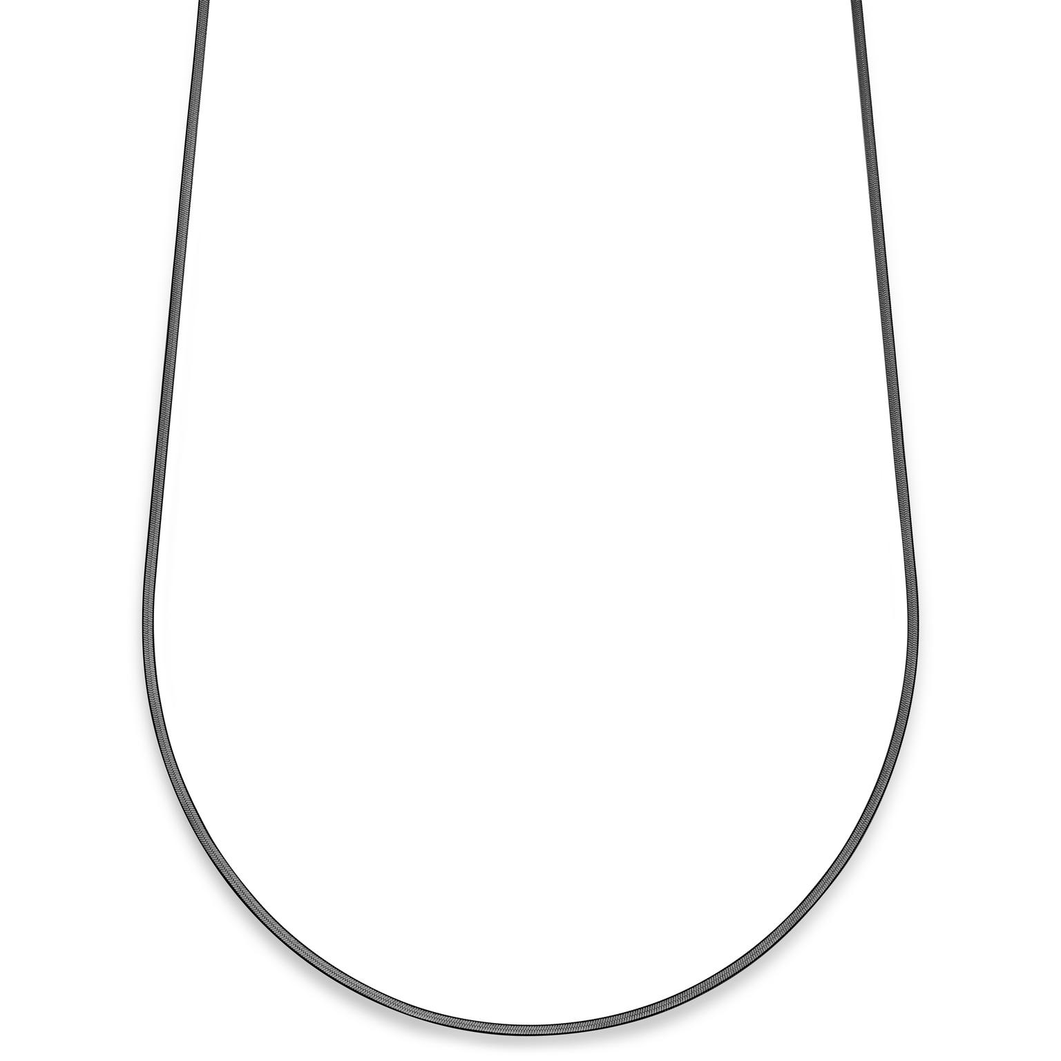 „Essentials“ | 2 mm ginklų juodumo eglutės pynės grandinėlės vėrinys „Essentials“ | 2 mm ginklų juodumo eglutės pynės grandinėlės vėrinys