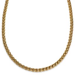 Essentials | 8 mm Gold-Tone Wheat Chain Necklace