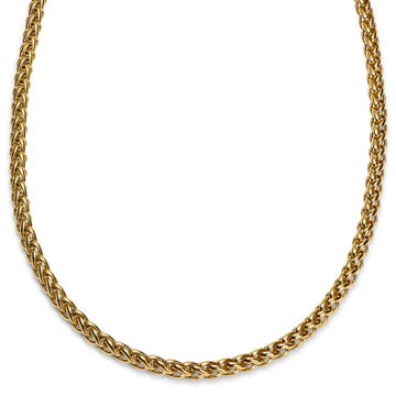Essentials | 8 mm Gold-Tone Wheat Chain Necklace Essentials | 8 mm Gold-Tone Wheat Chain Necklace