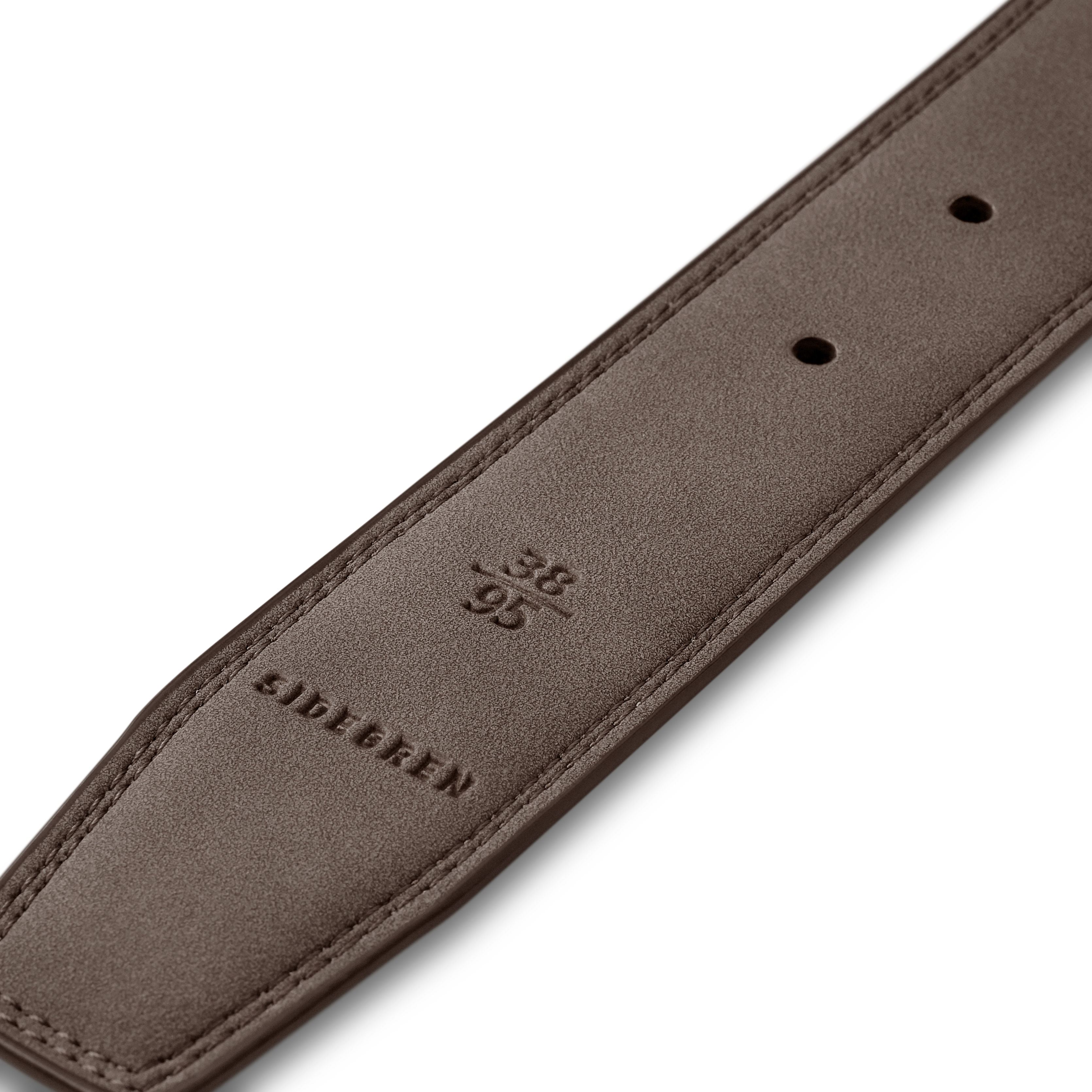 Dark Brown Traditional Faux Suede Belt - 6