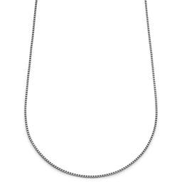 Essentials | 2 mm Silverfärgat Halsband med Fyrkantiga Boxlänkar