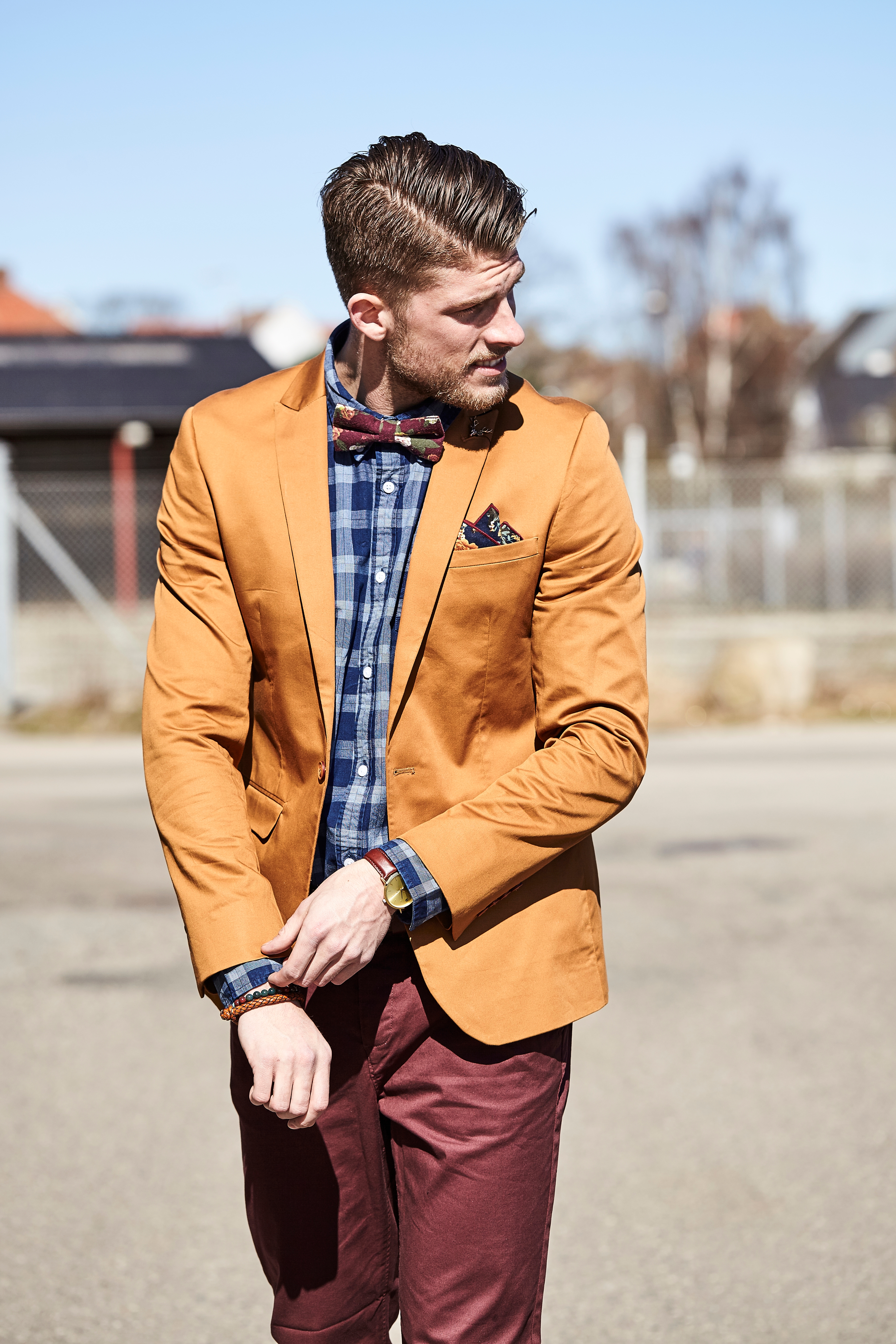 Gold-Tone Stag Lapel Pin - 4