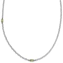 Prism | Lime Green Silver-Tone Crystal Glass Gemstone 2-Link Necklace Prism | Lime Green Silver-Tone Crystal Glass Gemstone 2-Link Necklace
