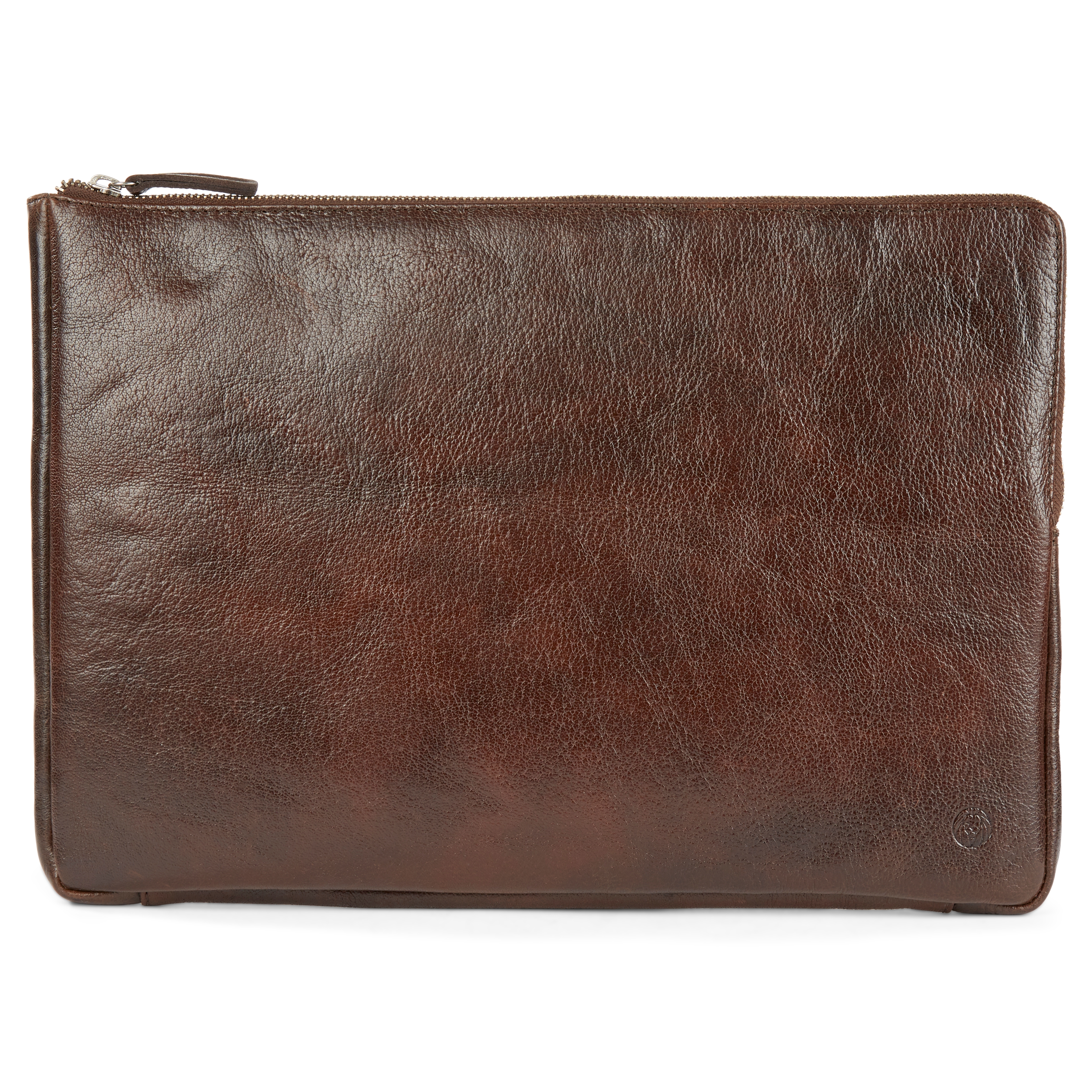 California hnědé malé kožené pouzdro na notebook  - 3