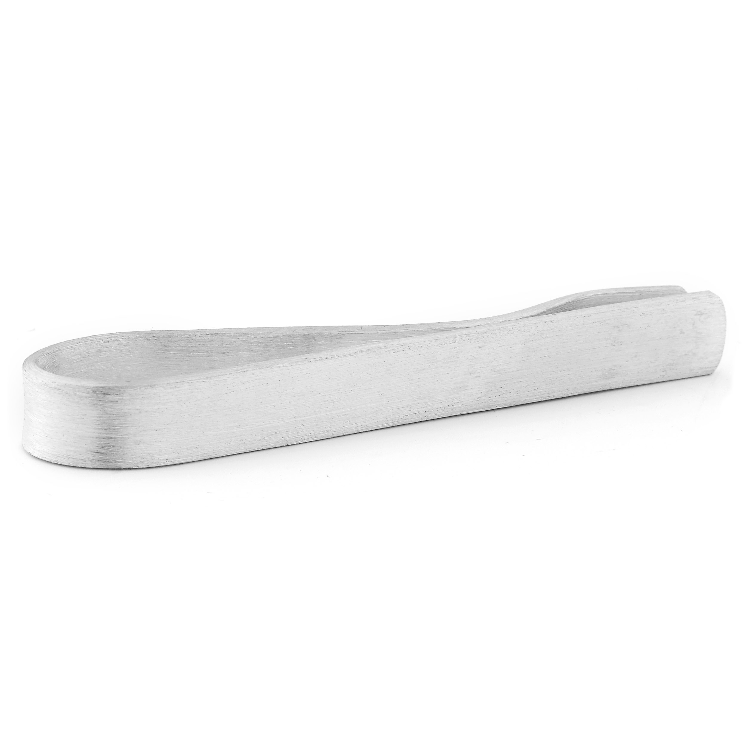 Krawattenspange aus gebürstetem 925er Sterling Silber - 1