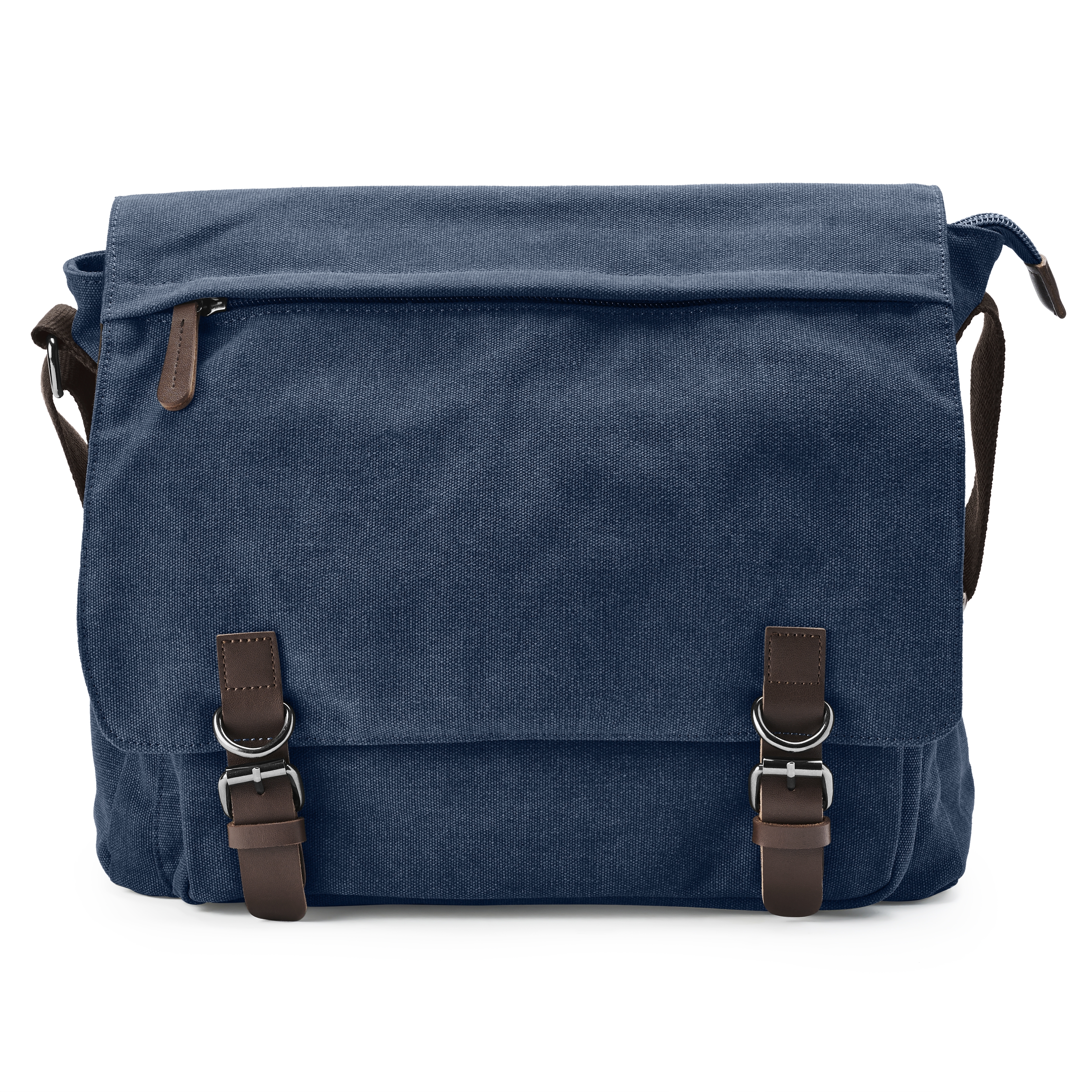Denim Blue Canvas Satchel - 2
