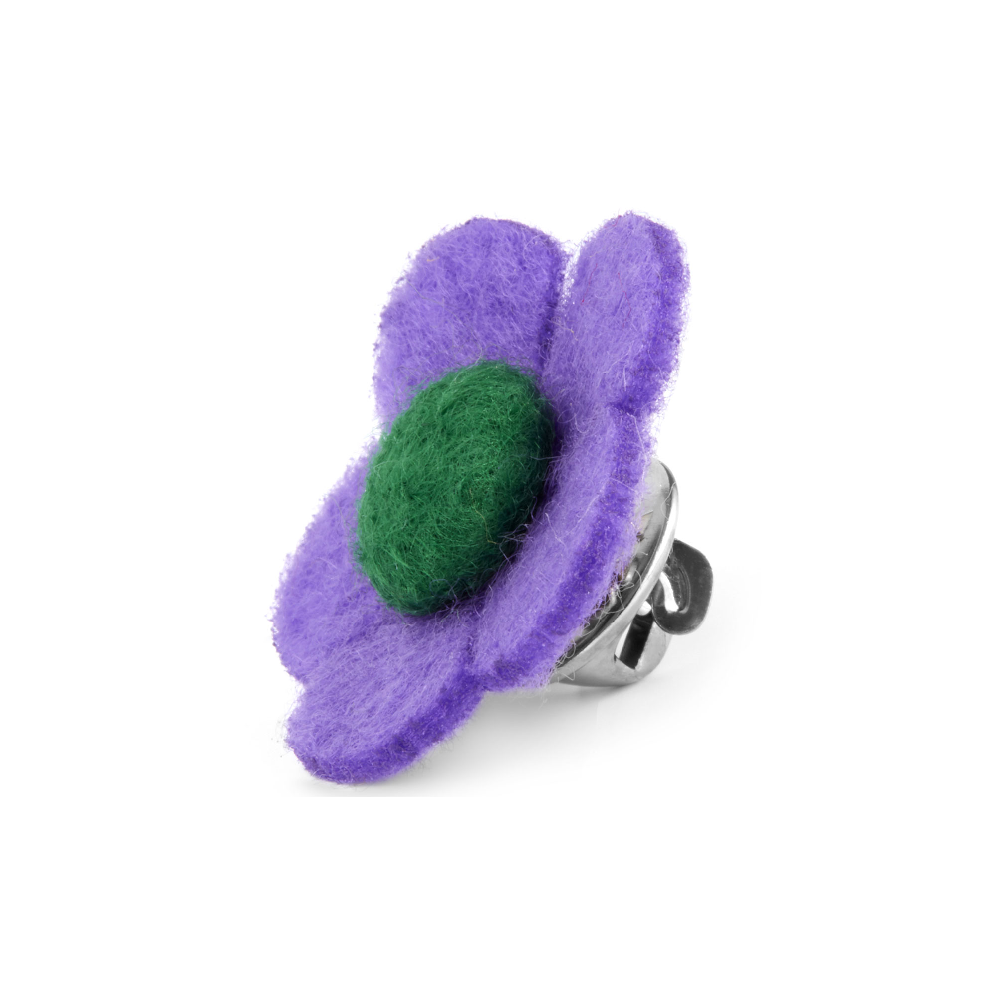 Speld met Paars en Groen Bloemmotief - 2