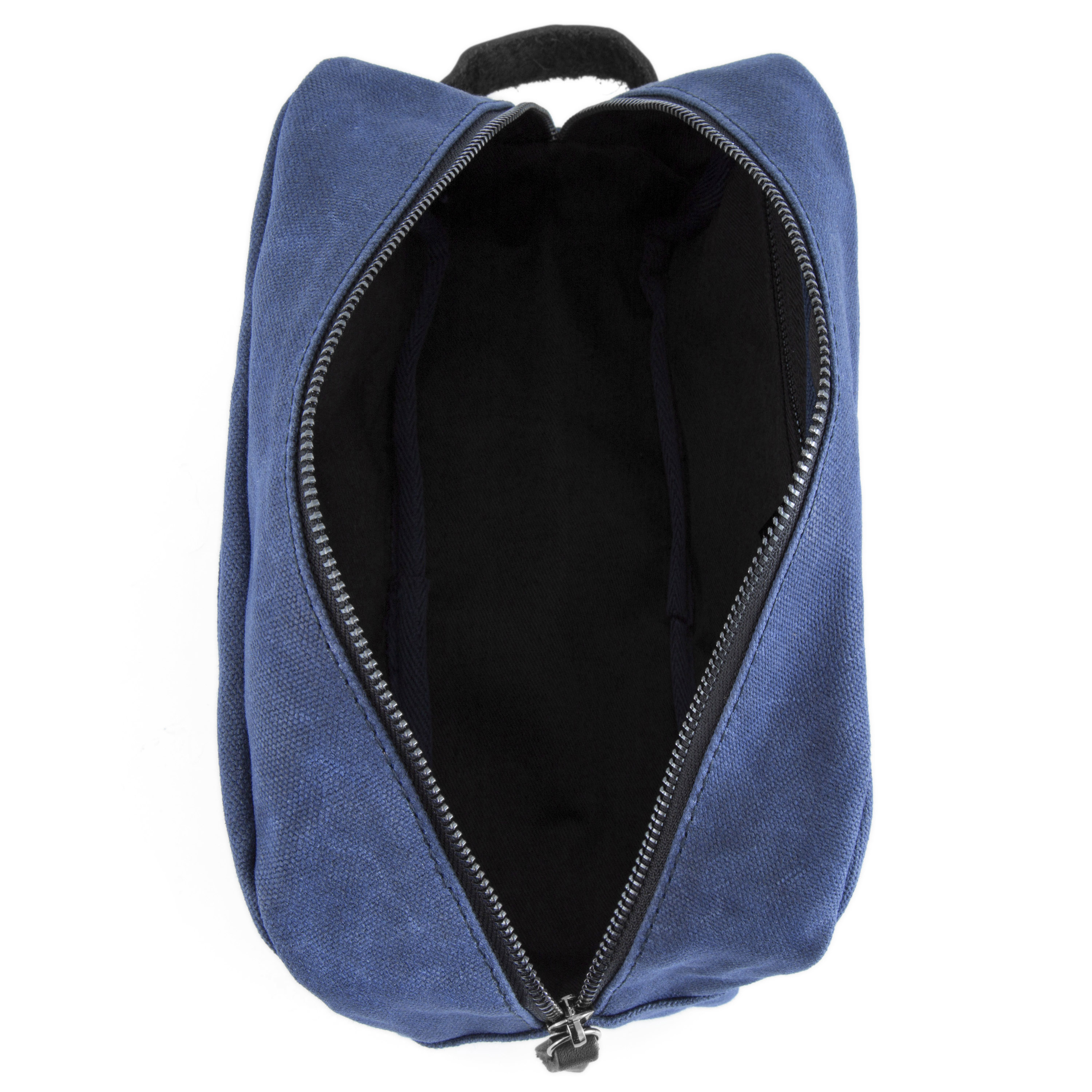 Laivastonsininen Bridge-toilettilaukku vahattua kanvaasia - 6