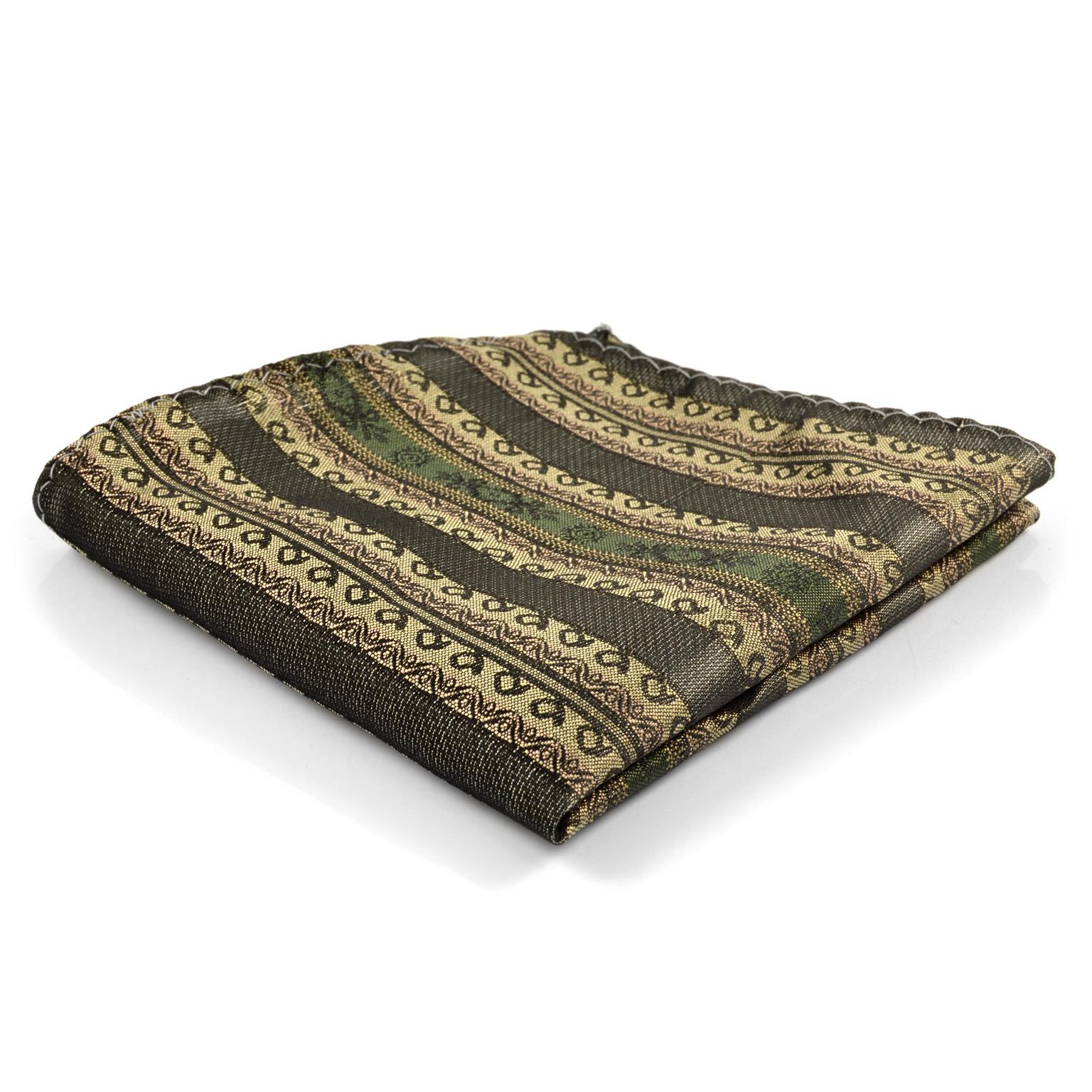 Green Stylish Patterned Pocket Square Green Stylish Patterned Pocket Square