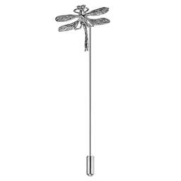 Silver-Tone Dragonfly Lapel Pin