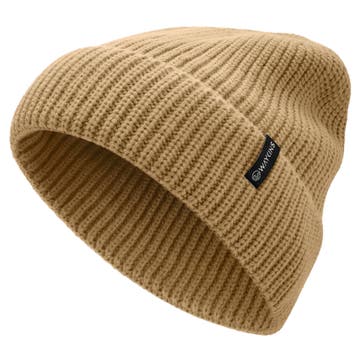 Baltic | Sandfarbene Rippstrick-Beanie aus Acryl Baltic | Sandfarbene Rippstrick-Beanie aus Acryl
