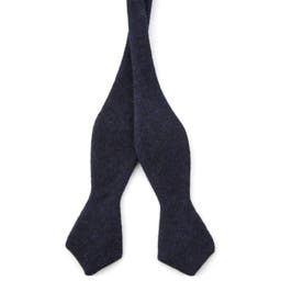 Navy Wool Self-Tie Bow Tie
