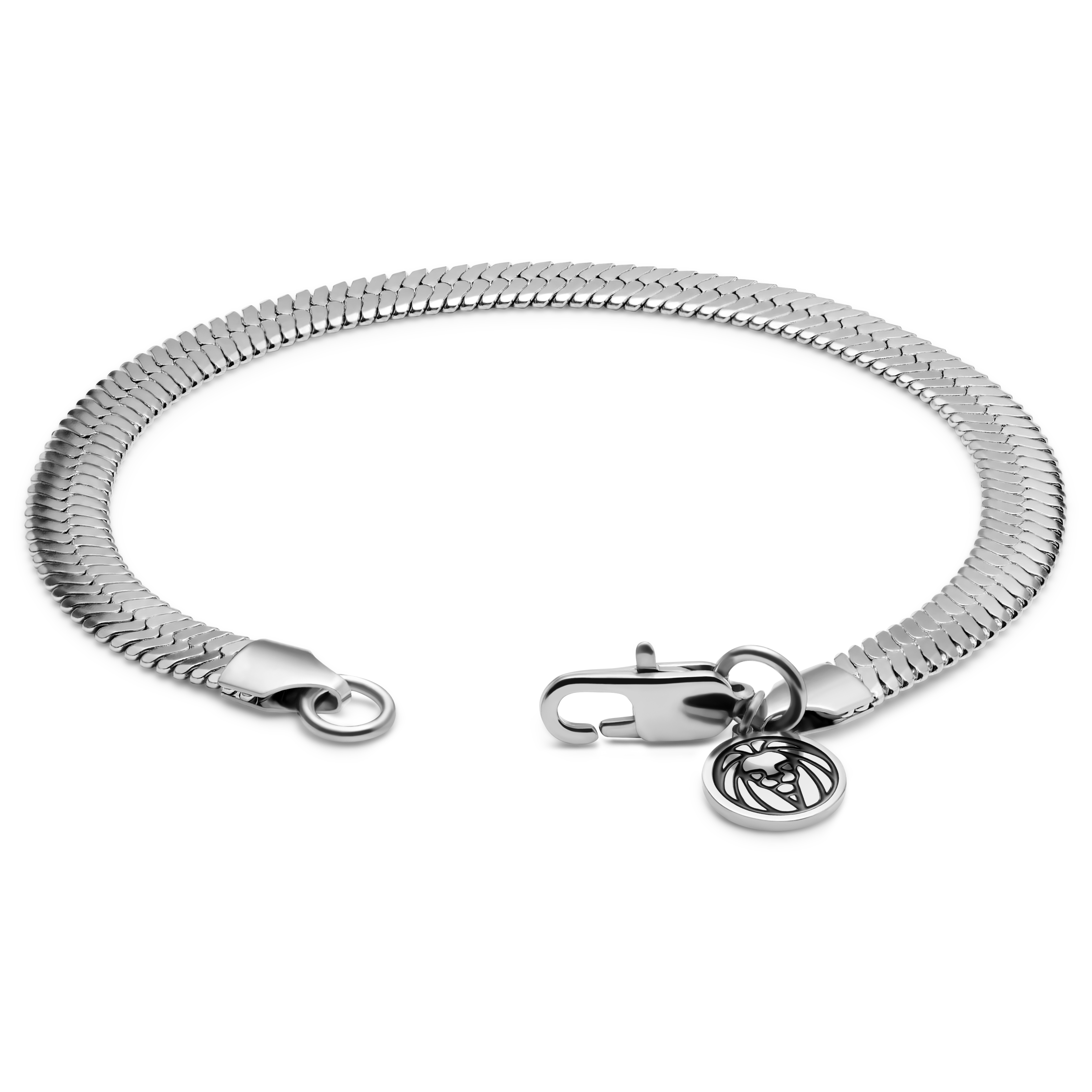 Essentials | 6 mm Sølvtonet Fiskebein kjedearmbånd - 3