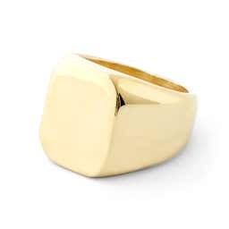 Gold-Tone Square Signet Ring