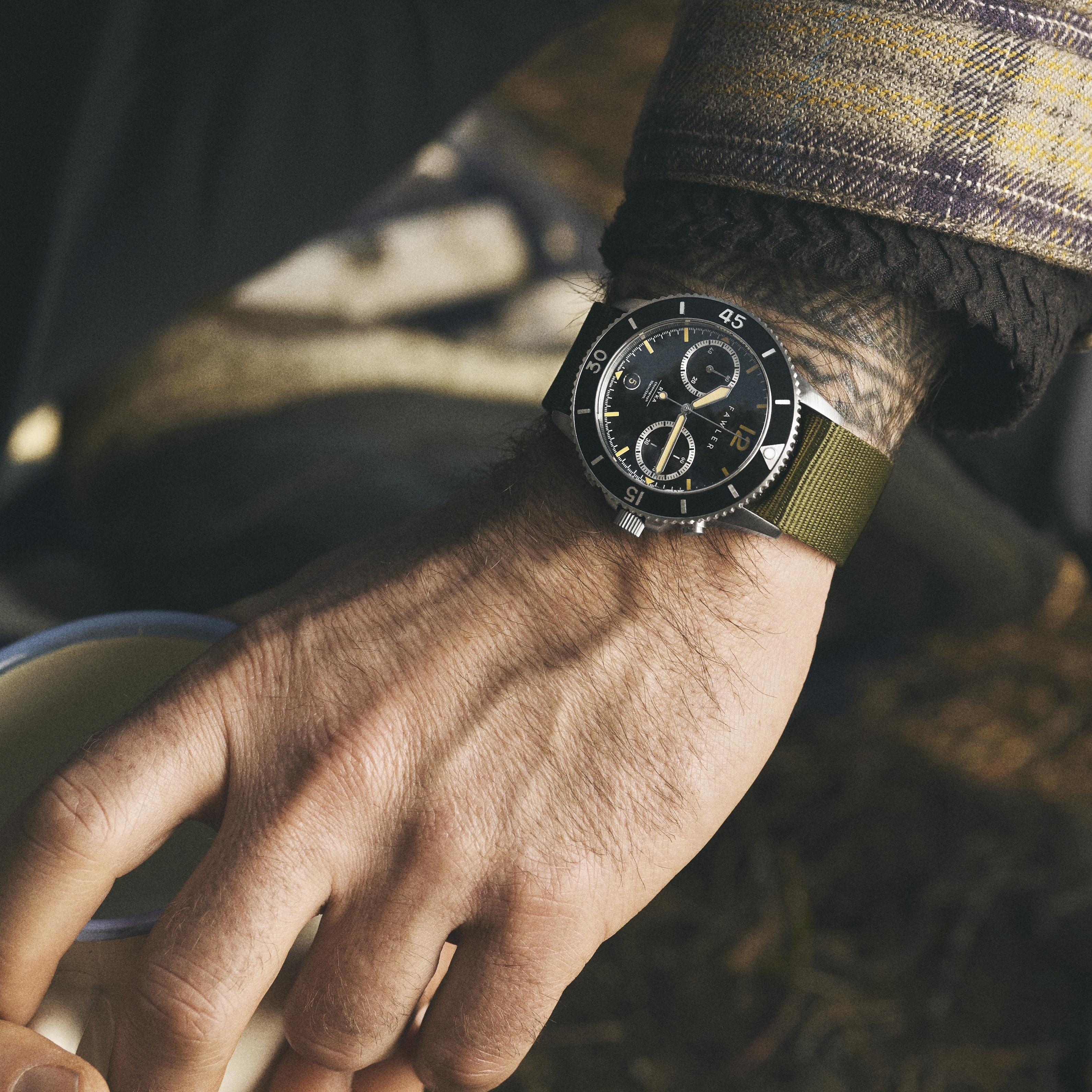 Ryka | Vojenské potápačské hodinky v čiernej a žltej farbe - 5