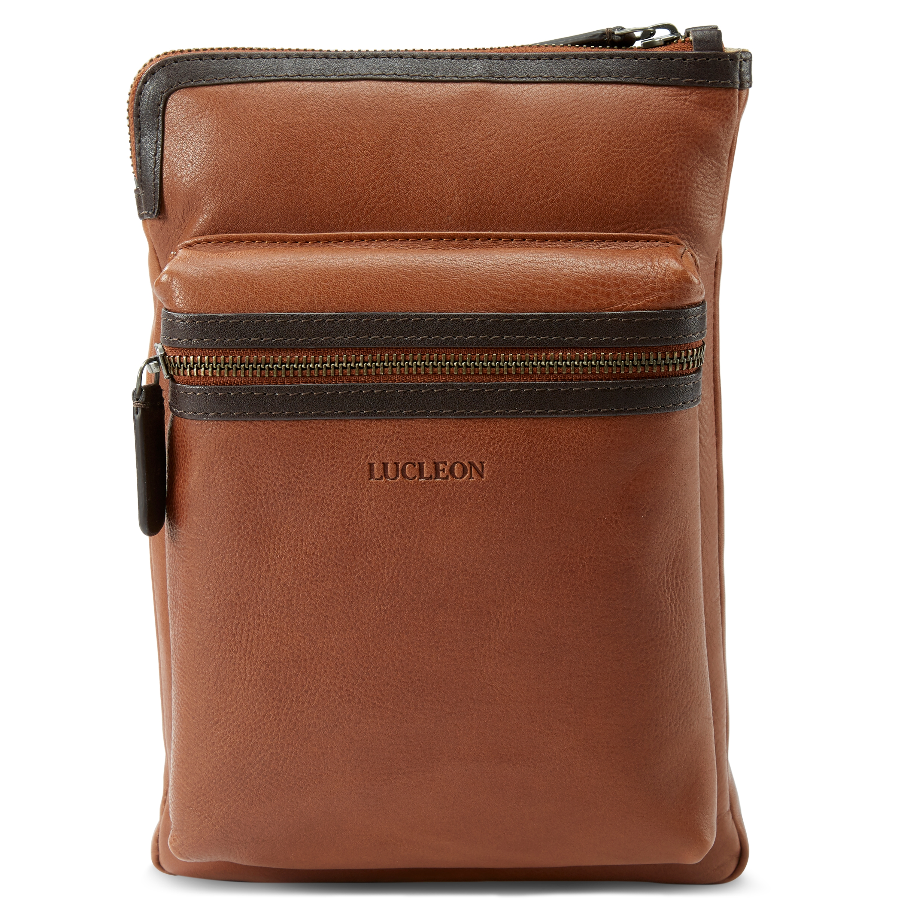 Liam Tankleurig & Donkerbruine Lederen Tablethoes - 2