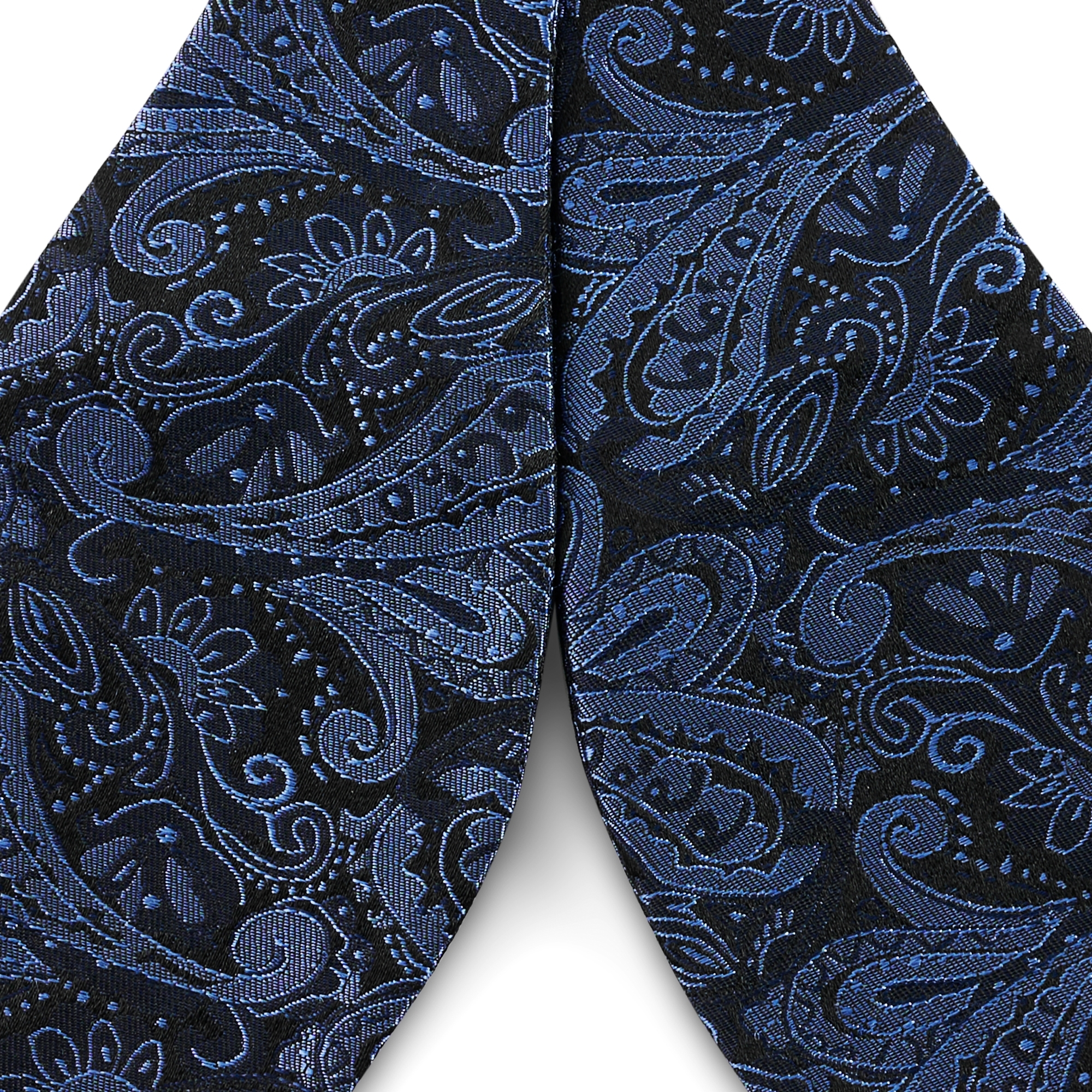 Peislija raksta zīda tauriņš bez aizdares tumši un gaiši zilā krāsā - 2