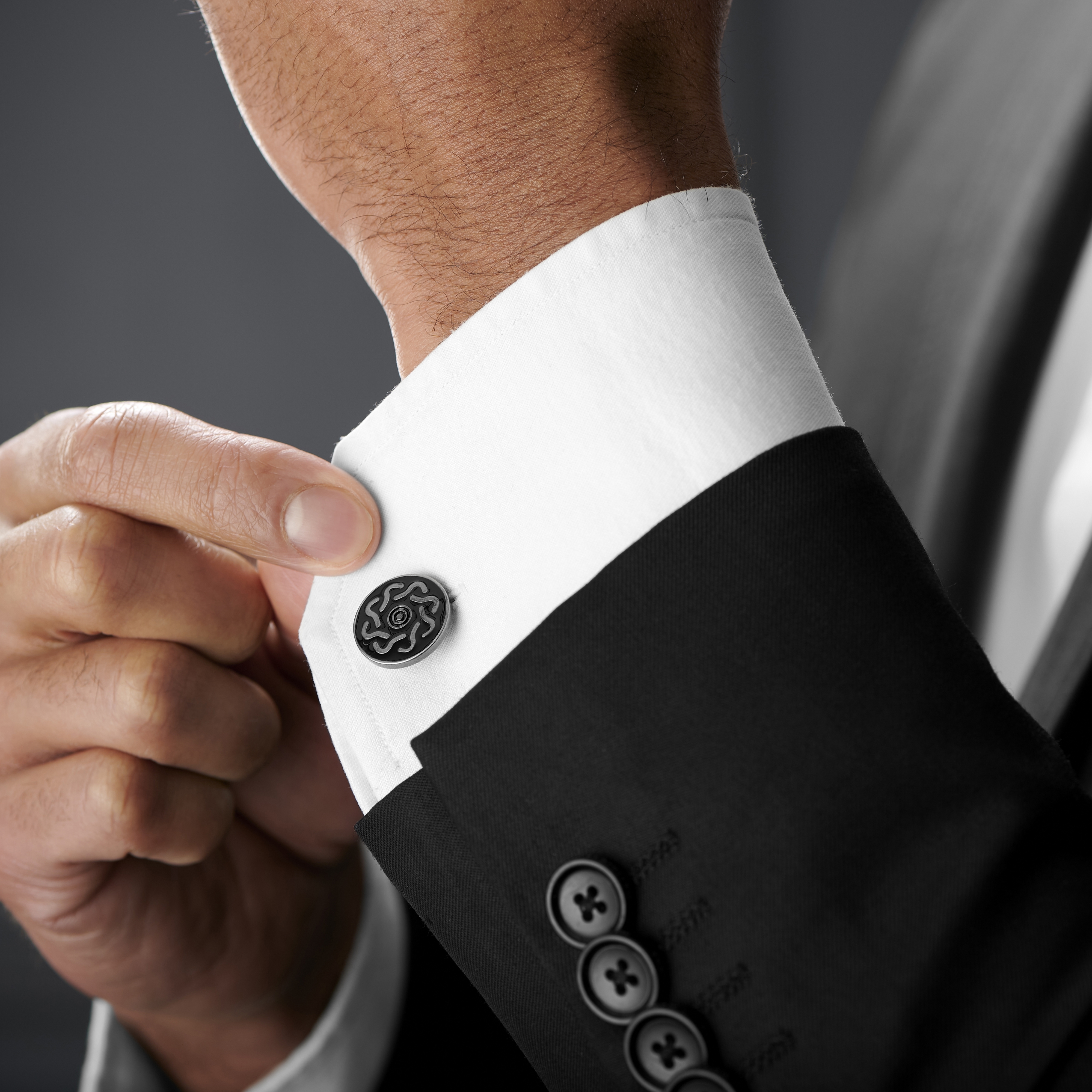 Celtic Brushed Metal Cufflinks - 3