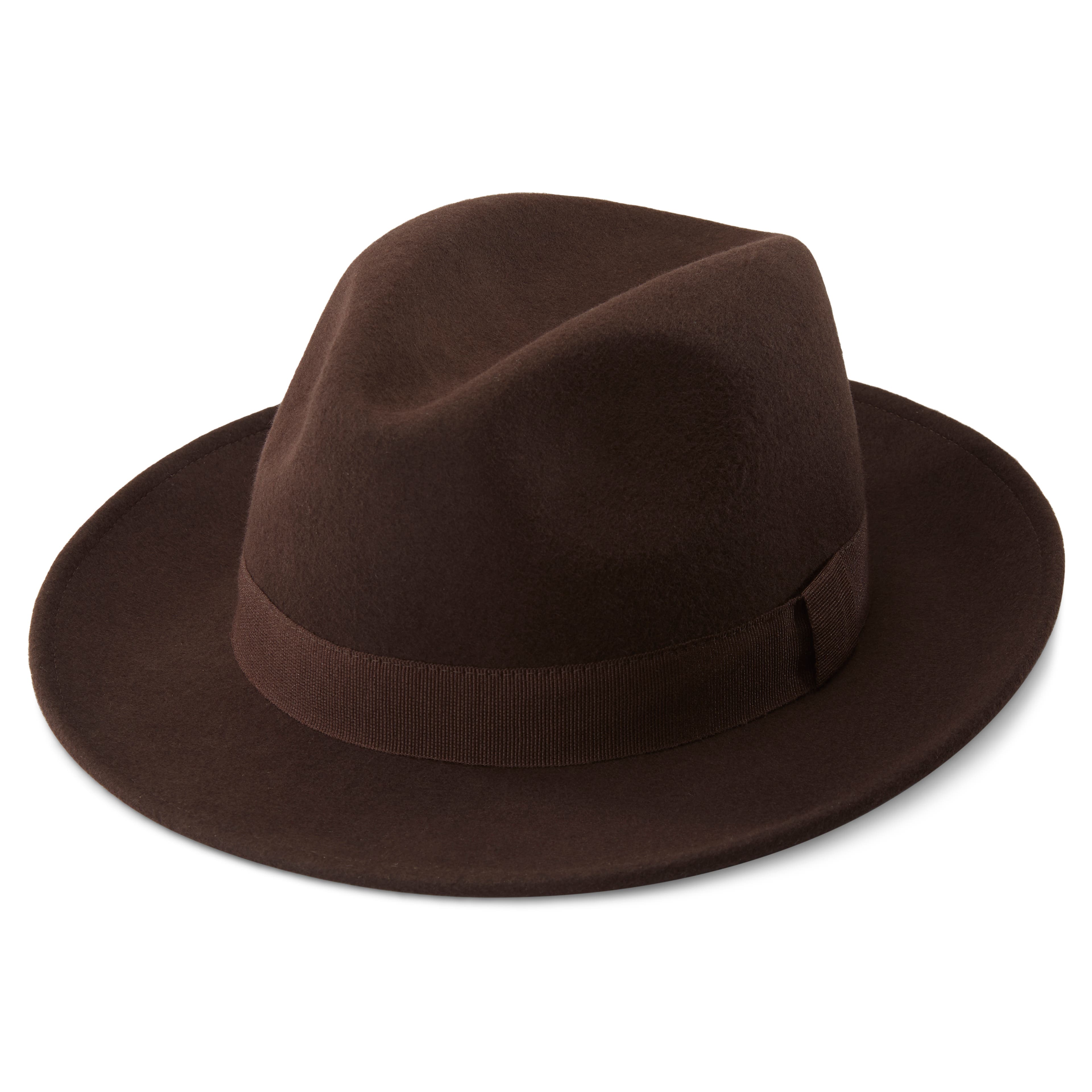 Hnědý vlněný klobouk Fedora Alessandria Fido