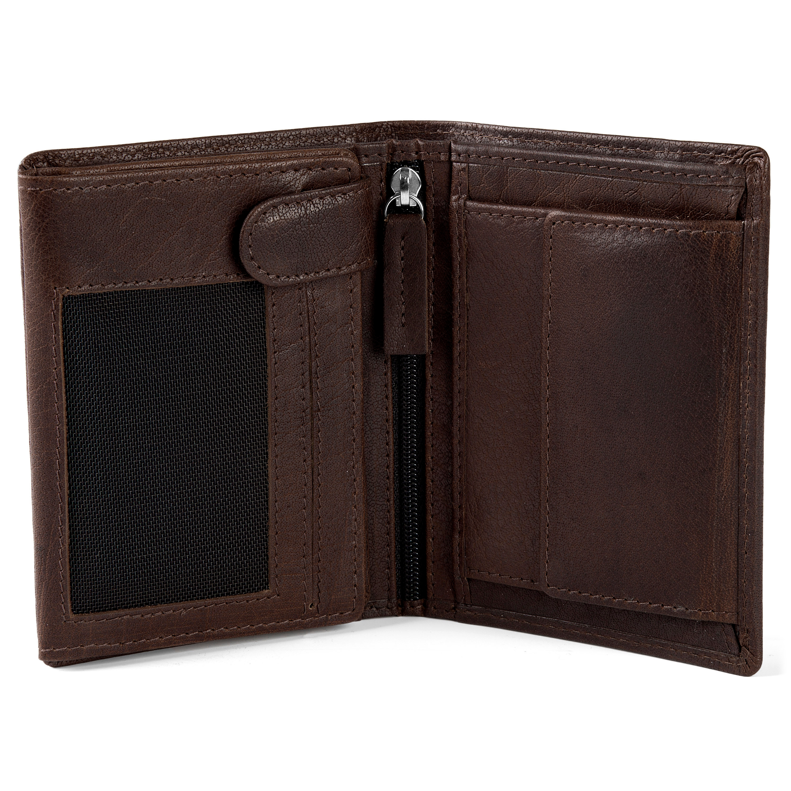 Montreal vintage hnedá RFID kožená peňaženka - 2